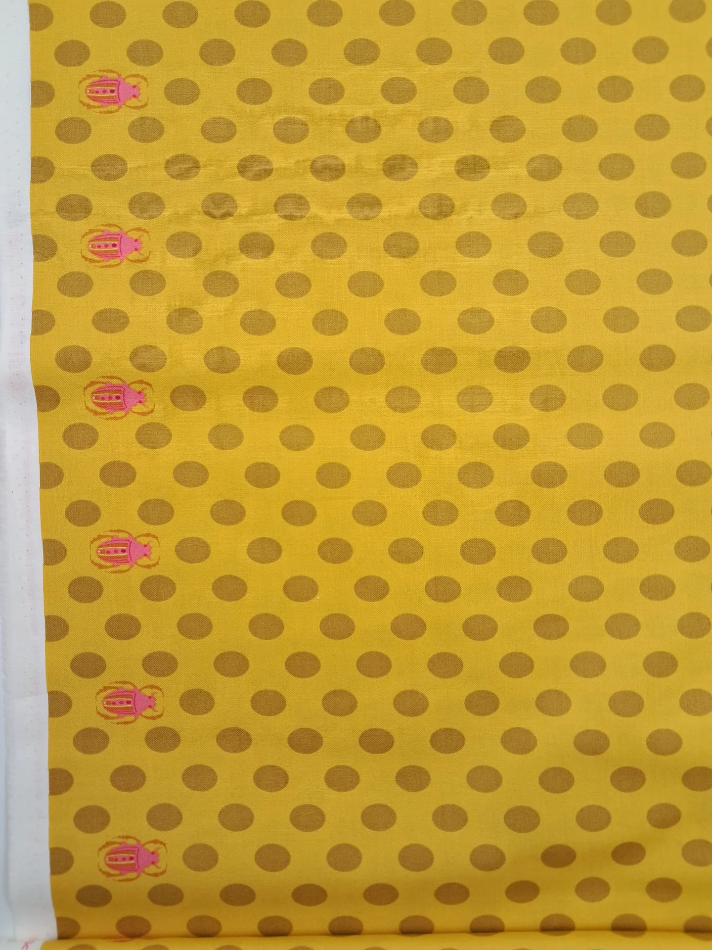 Alison Glass Scarab Dot Mustard