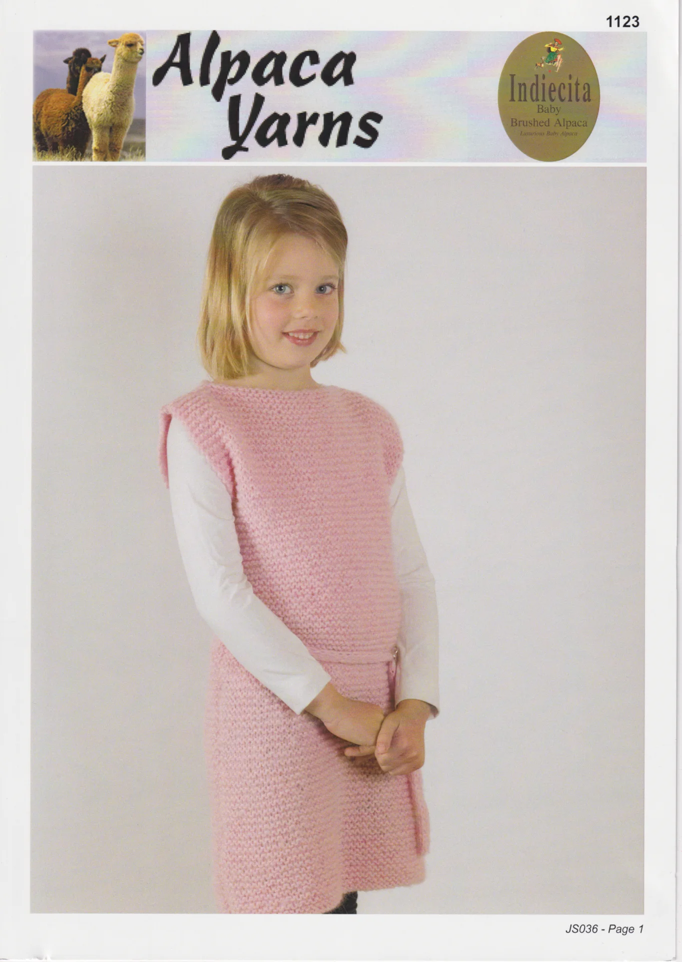 Alpaca Yarns 1123 Girls Tunic Dress