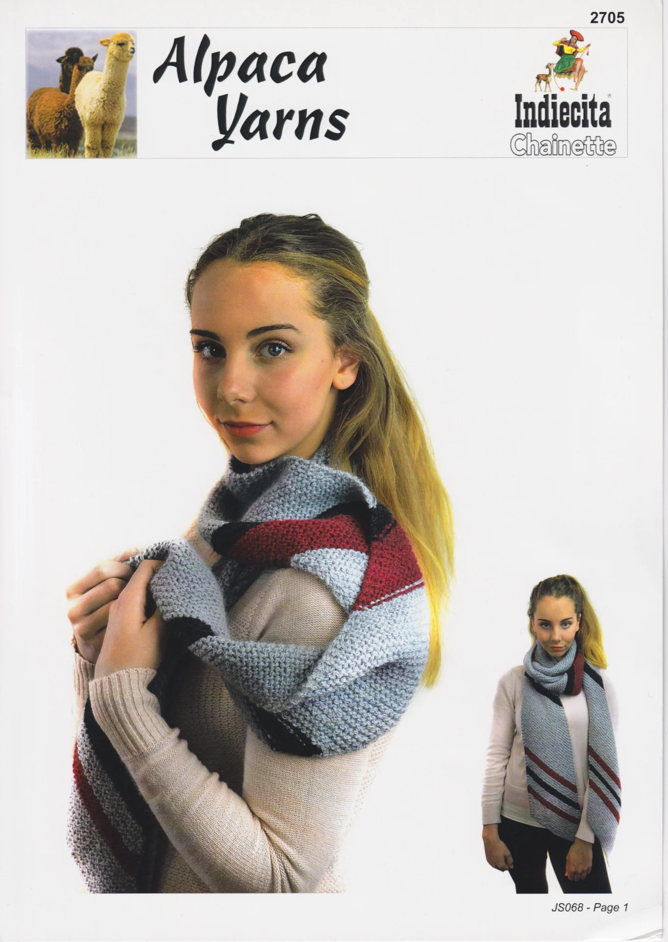 Alpaca Yarns Chainette Pattern Long Scarf 2705