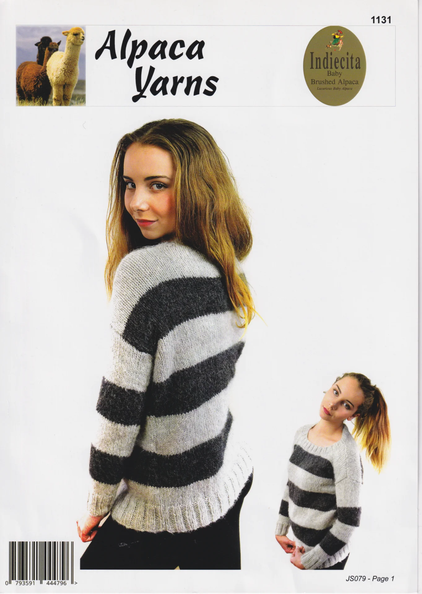 Alpaca Yarns Pattern 1131 Stripe Jumper
