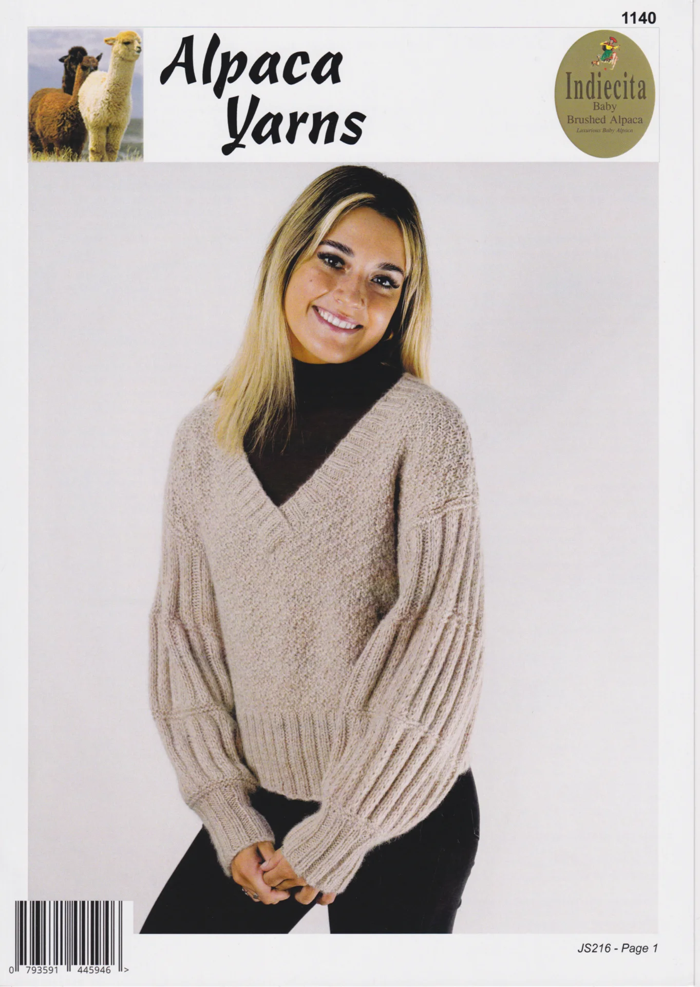 Alpaca Yarns Pattern 1140 14 Ply Sweater