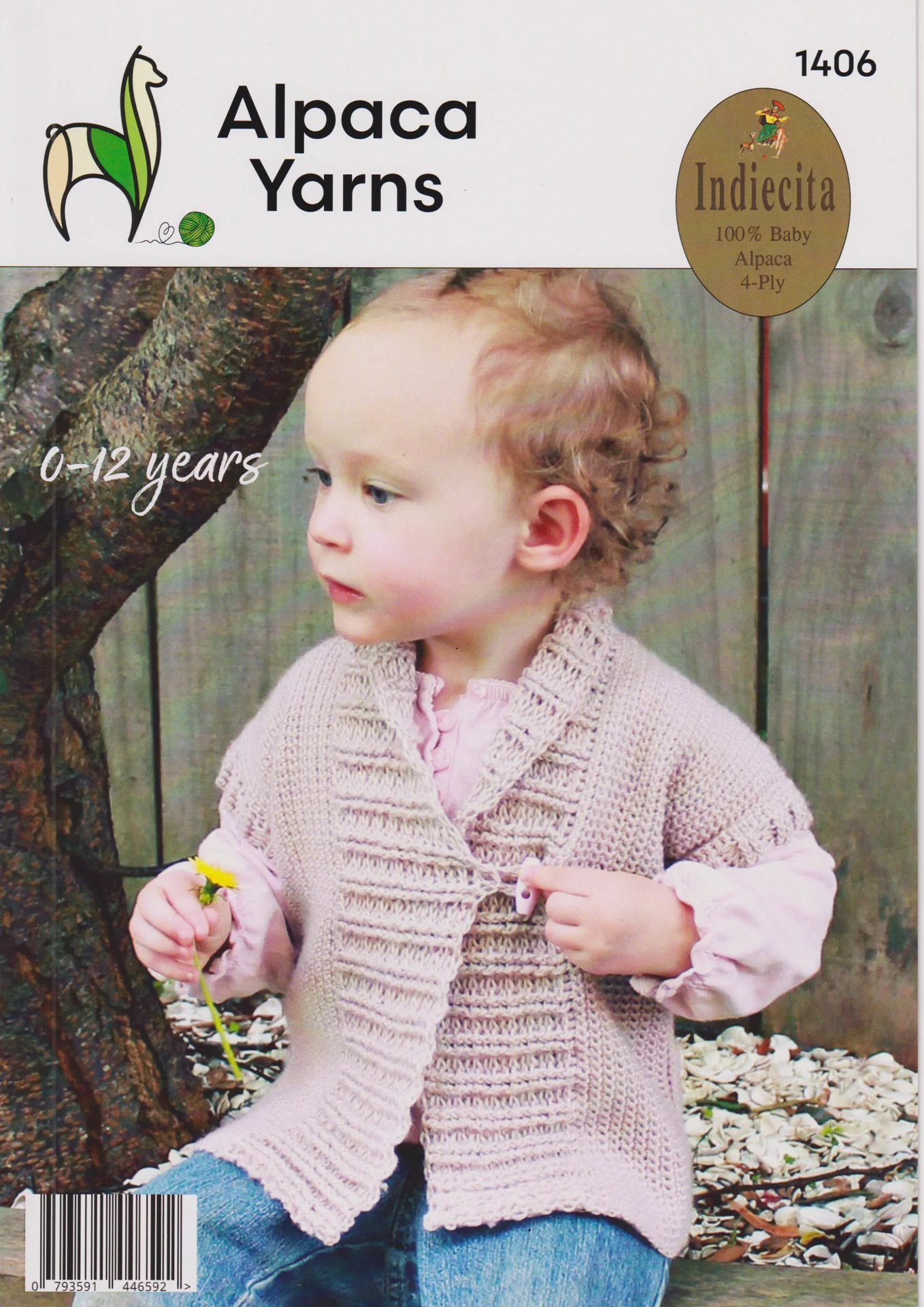 Alpaca Yarns Pattern 1406 Shawl Collar Cardigan