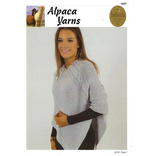 Alpaca Yarns Pattern 1927 Ladies Poncho