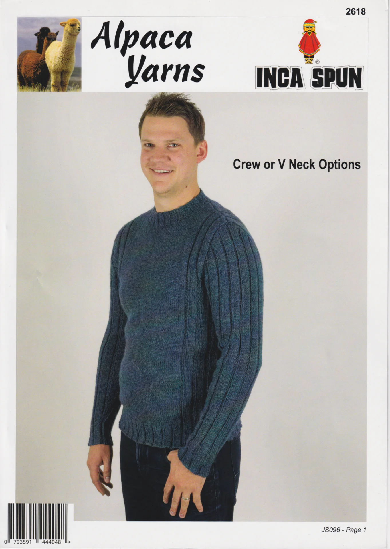 Alpaca Yarns Pattern 2618 Mens 10 Ply Sweater