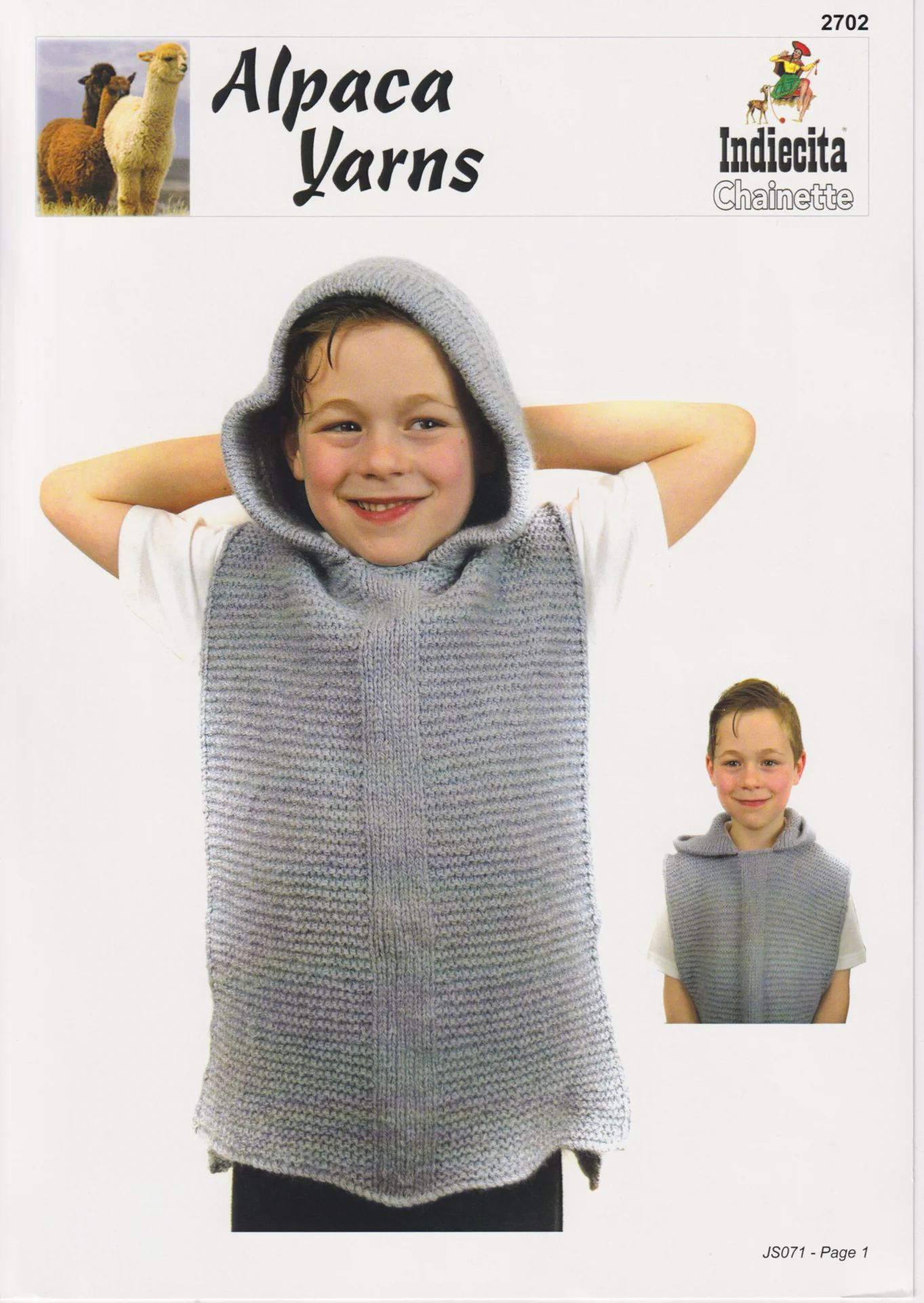 Alpaca Yarns Pattern 2702 Kids Hoodie