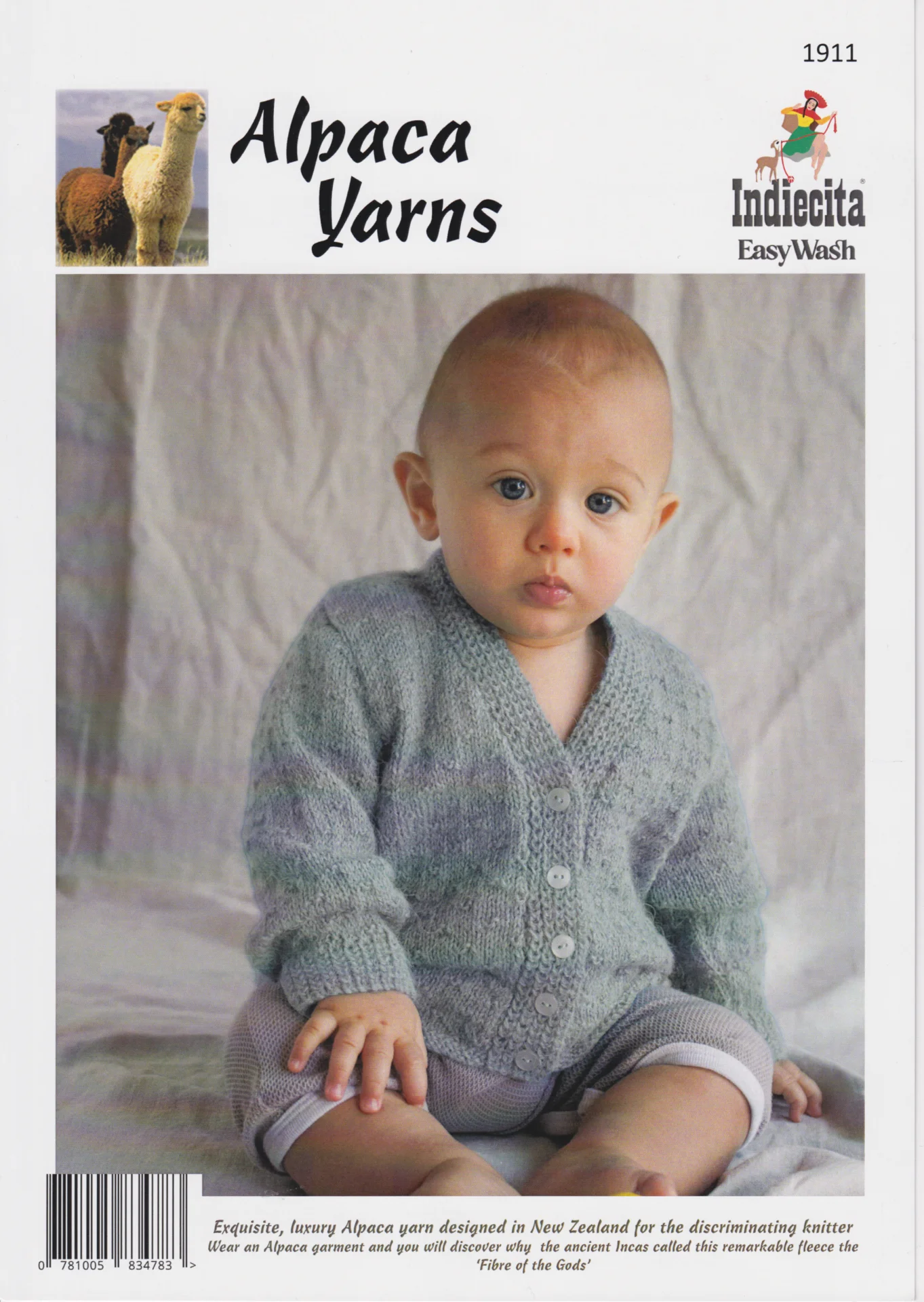 Alpaca Yarns Pattern 4 Ply 1911 Baby Cardigan and Hat