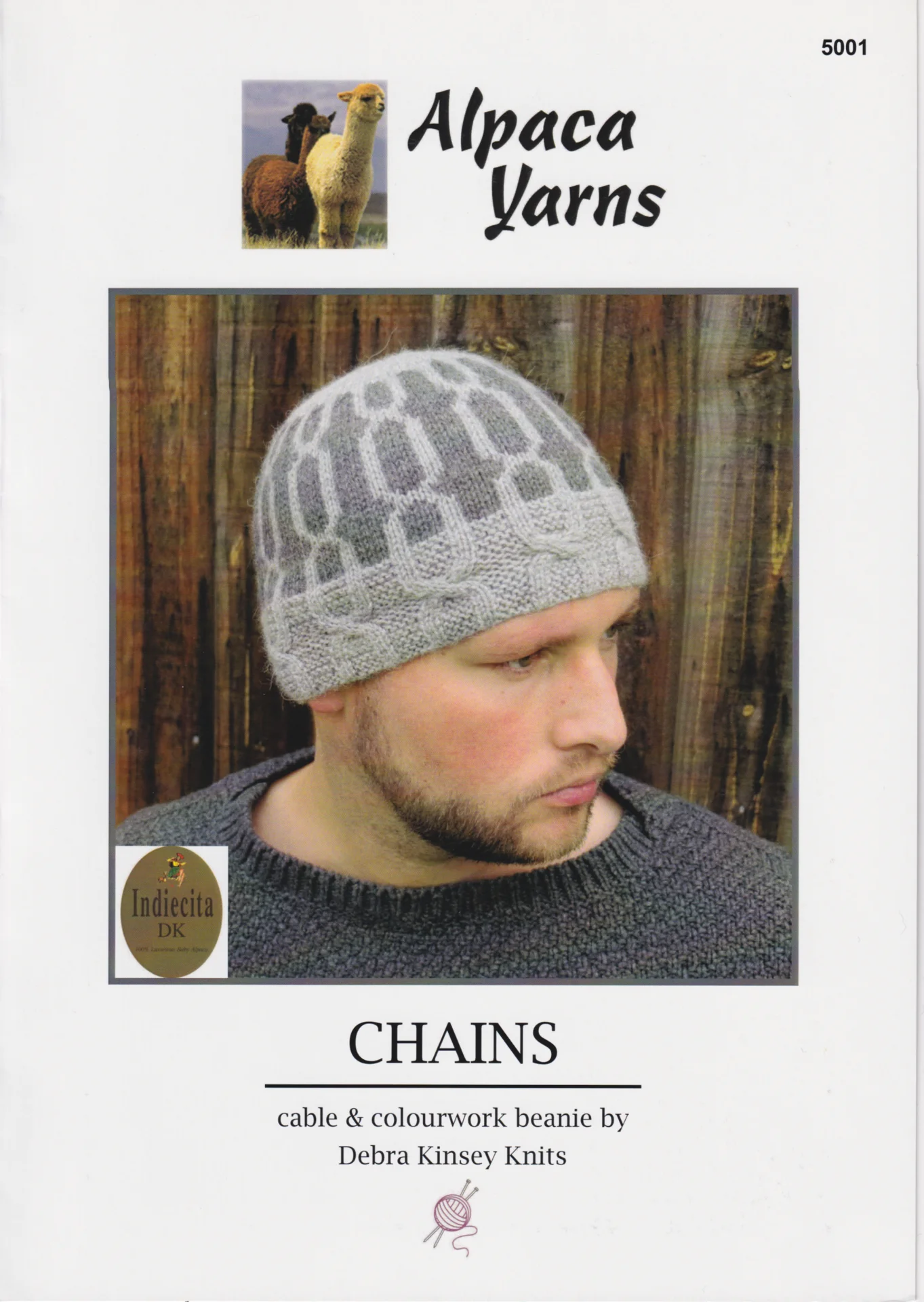 Alpaca Yarns Pattern 5001 Chains Beanie