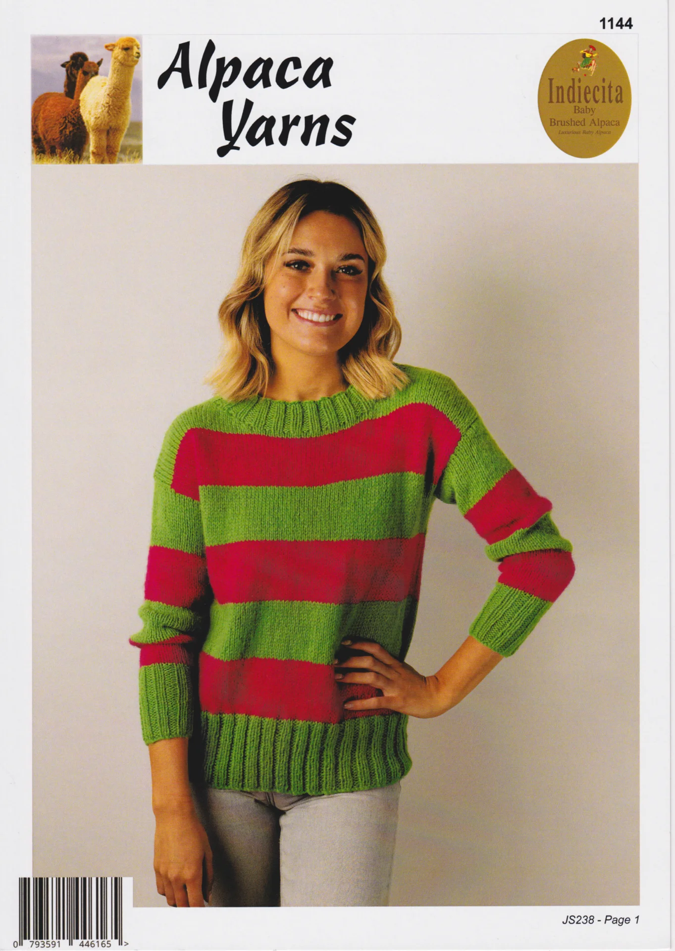 Alpaca Yarns Pattern Baby Brushed 14 Ply 1144 Jumper