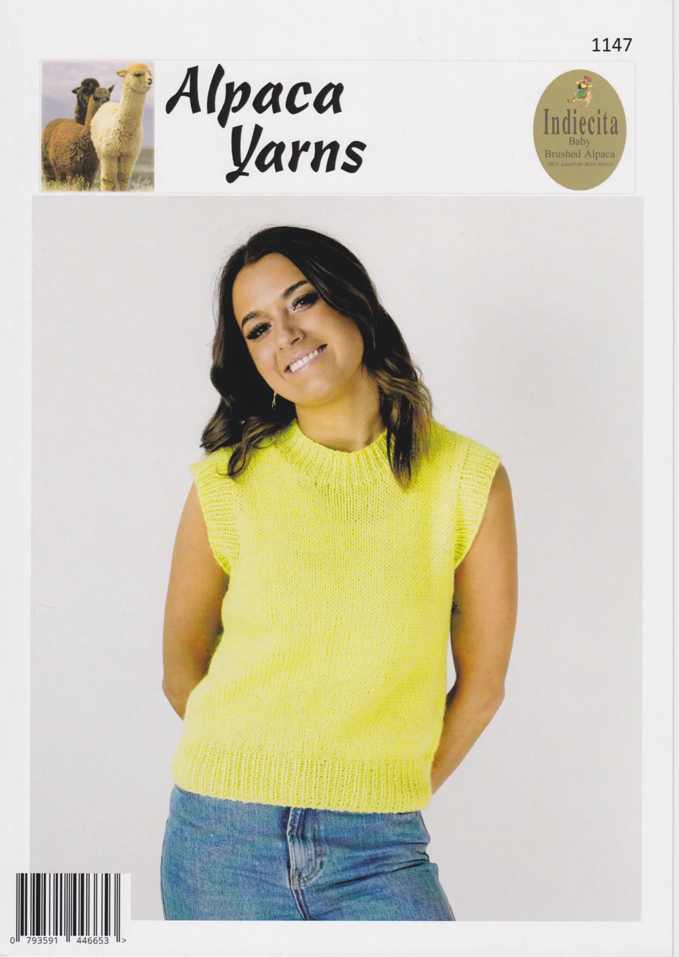 Alpaca Yarns Pattern Baby Brushed 14 Ply 1147 Vest