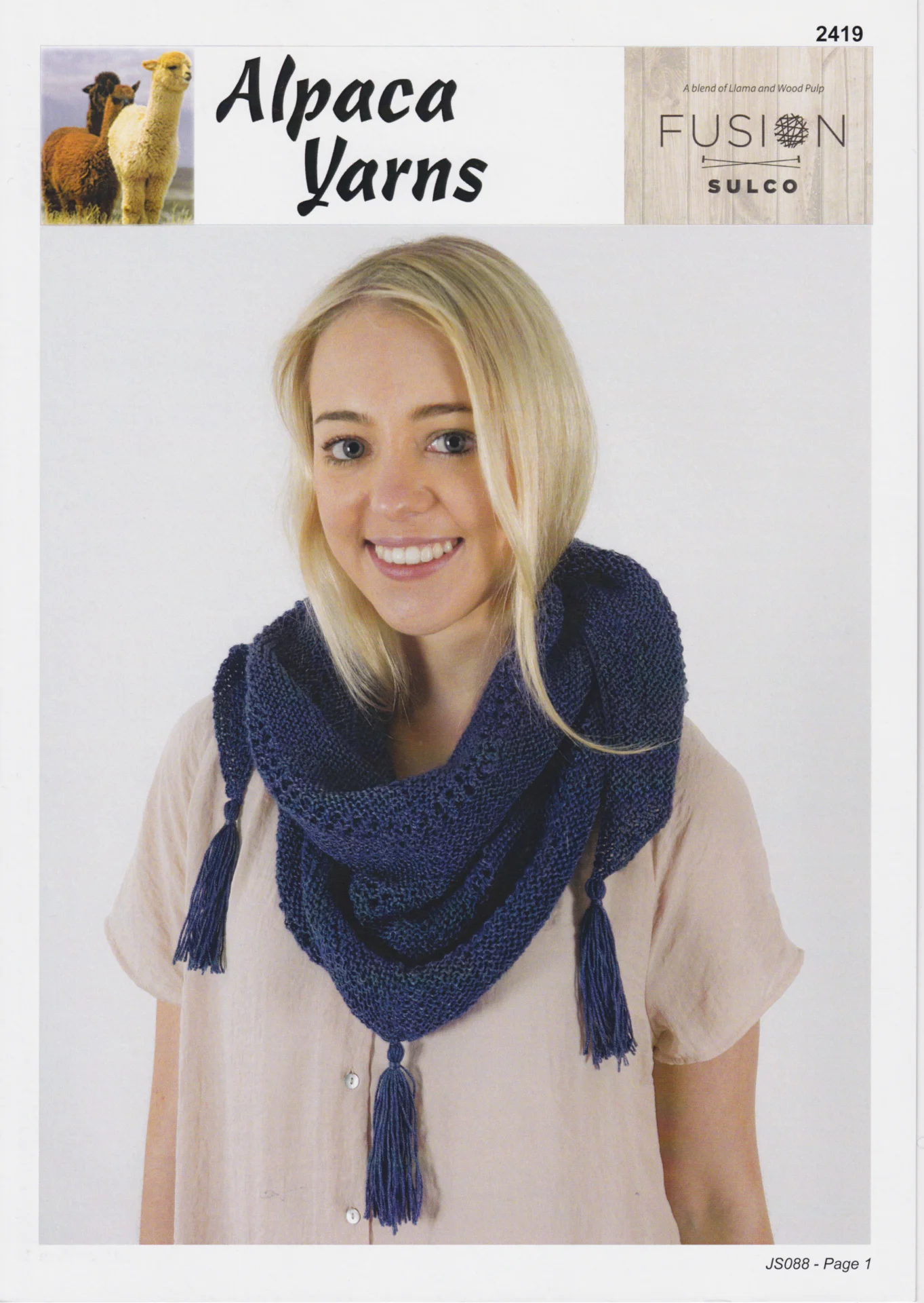 Alpaca Yarns Pattern Fusion Knit Shawl