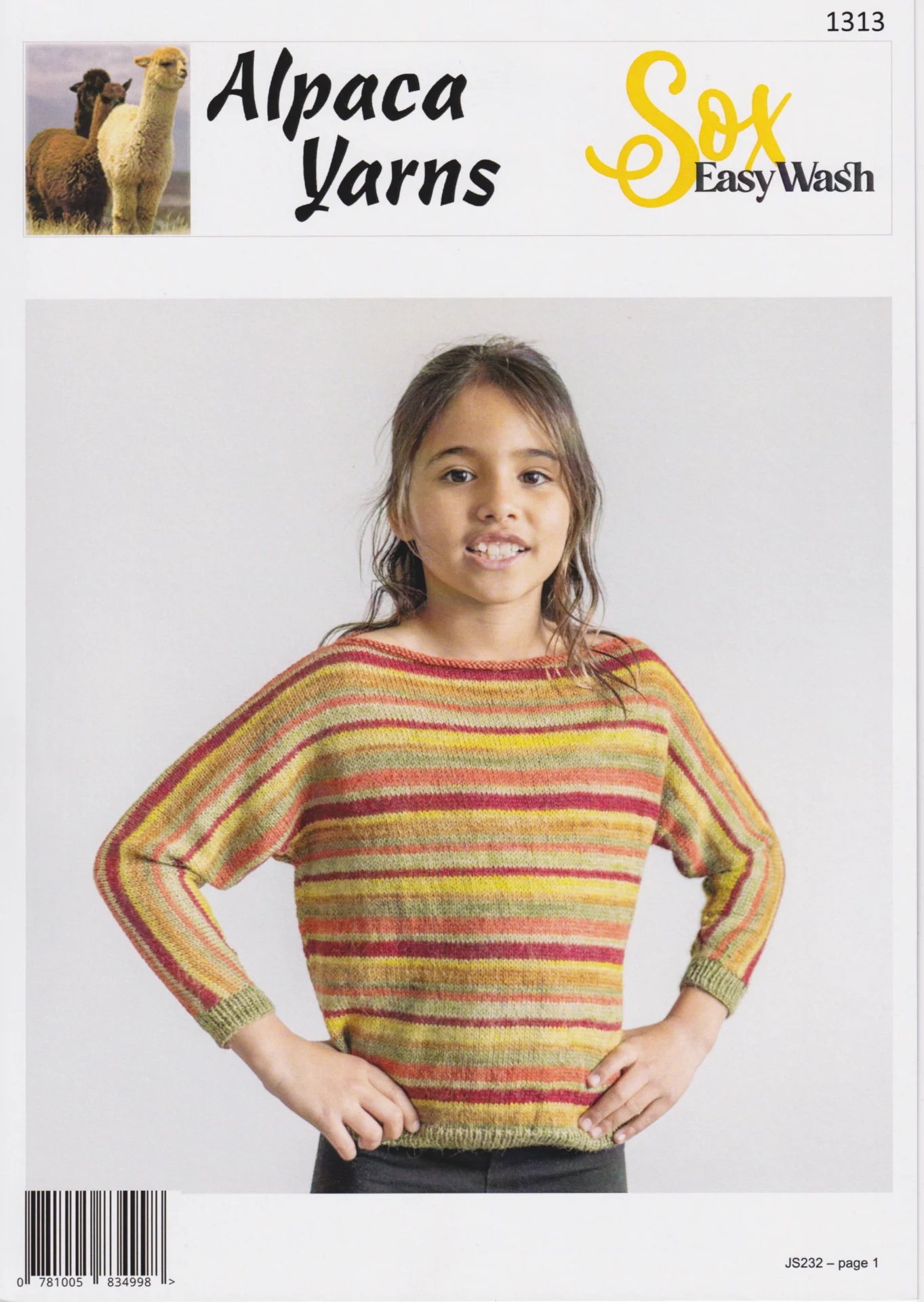Alpaca Yarns Pattern Sox 1313 Child Sweater 4 Ply