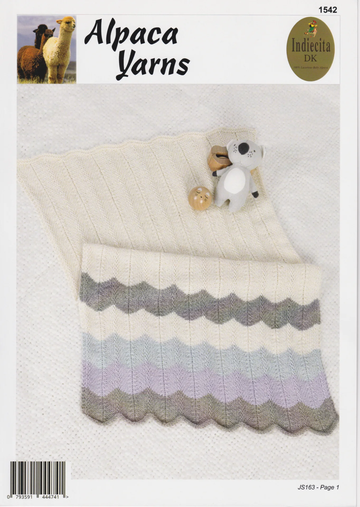 Alpaca Yarns Pattern Zig Zag Blanket 1542 8 Ply