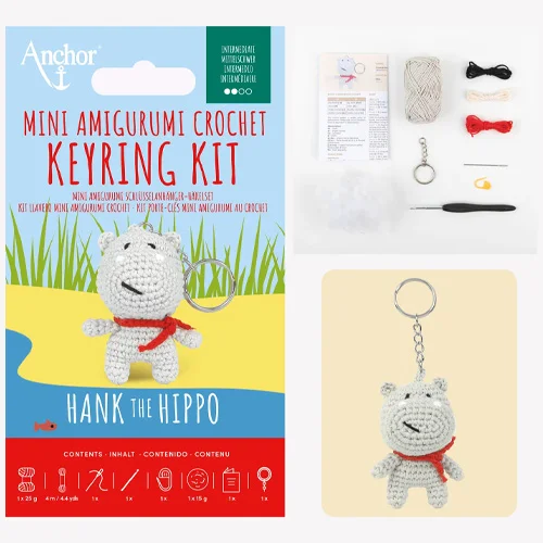 Anchor Mini Key Ring Hank the Hippo