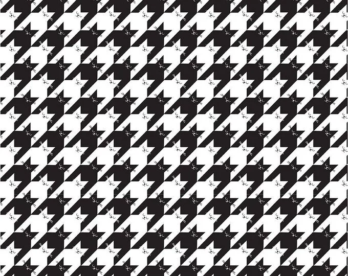 Animals Houndstooth Cats Black White