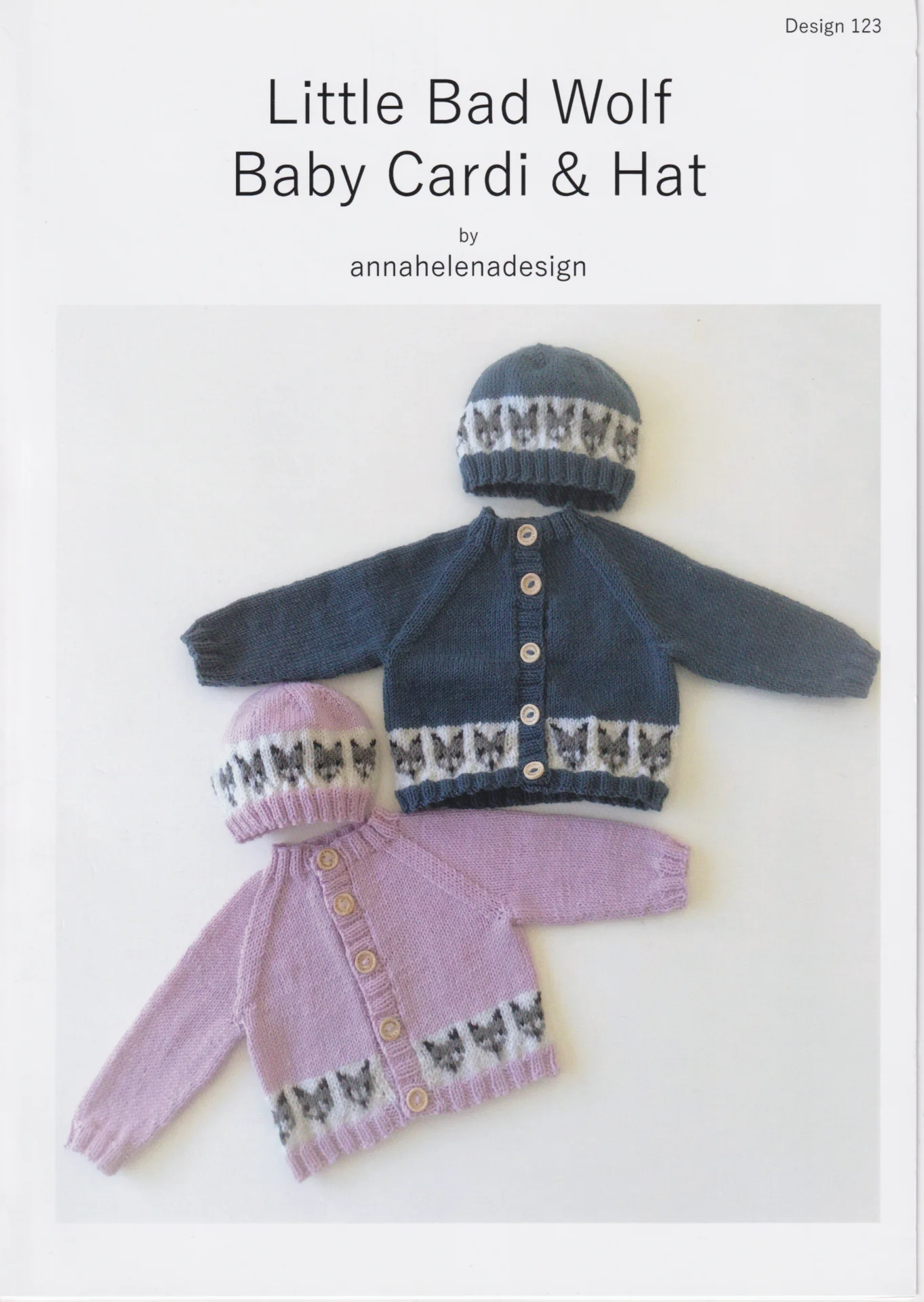 Anna Helena Design Pattern 123 Wolf Cardigan and Hat