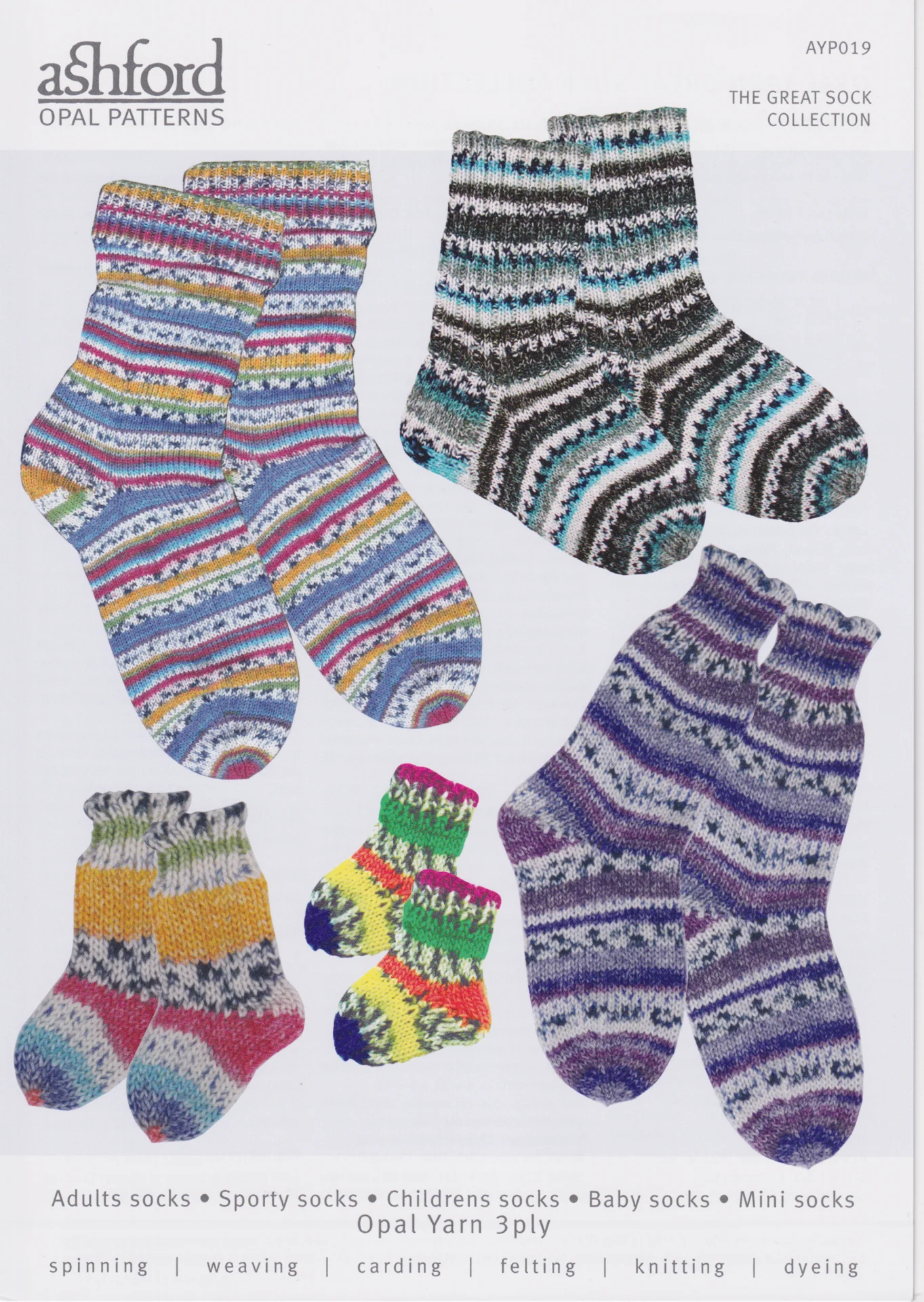 Ashford Pattern Opal Great Sock Collection