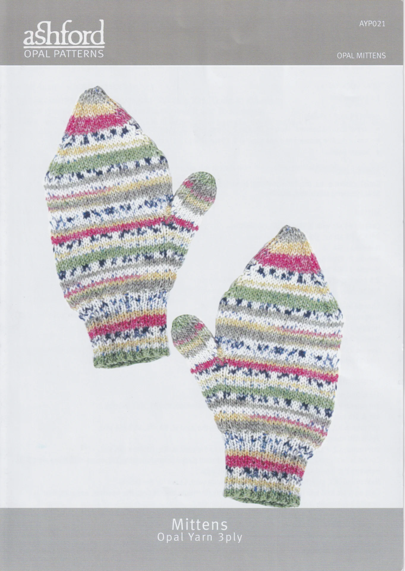 Ashford Pattern Opal Mittens