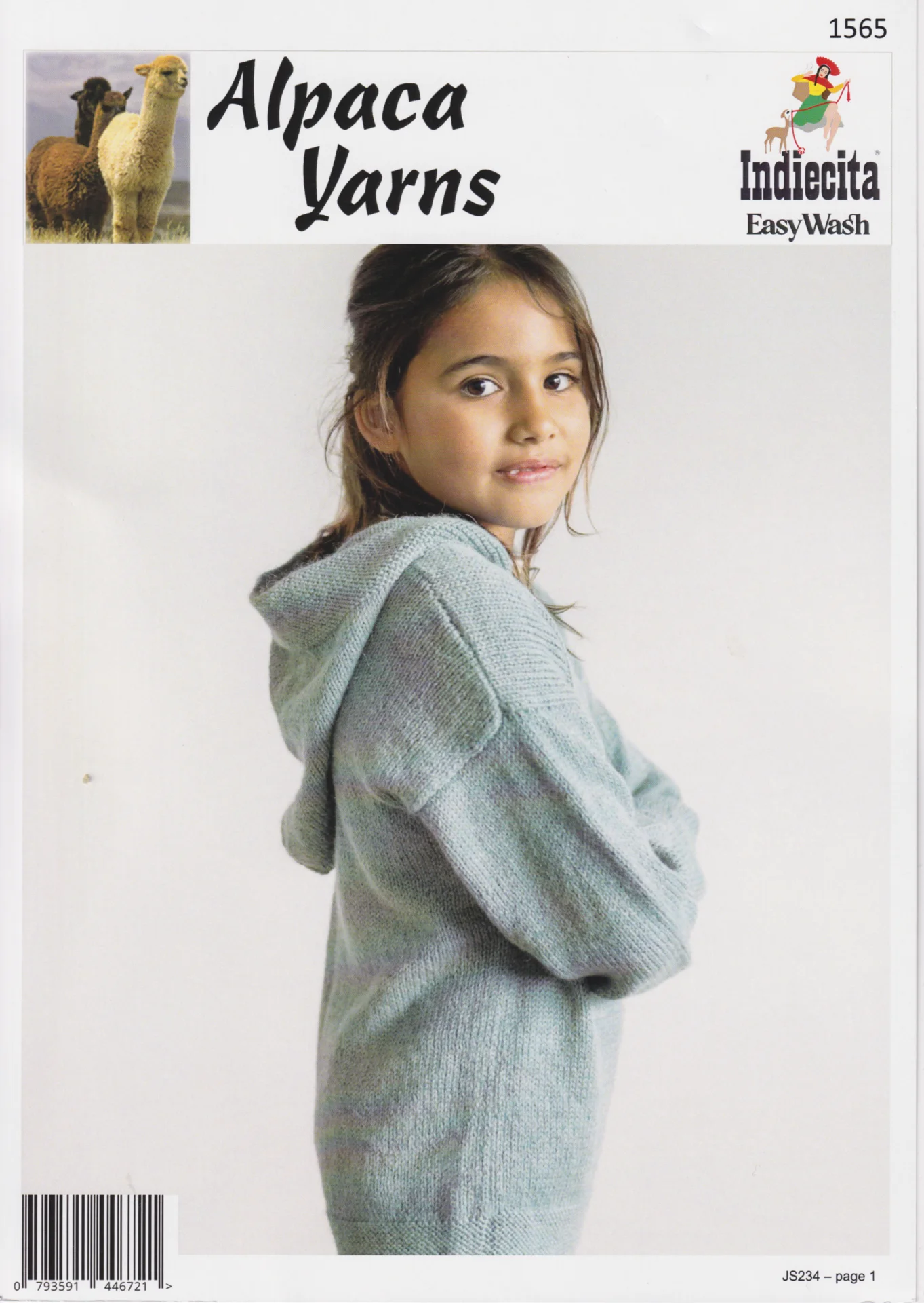 Ashford Yarn Pattern 1565 8 Ply Kids Sweater