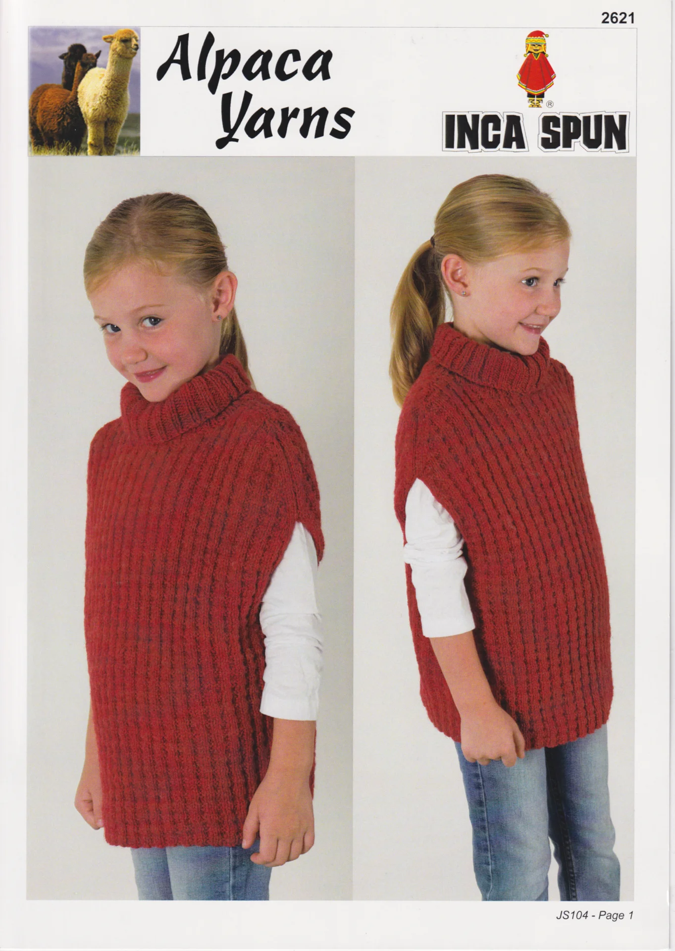 Ashford Yarn Pattern 2621 10 Ply Girls Tabbar