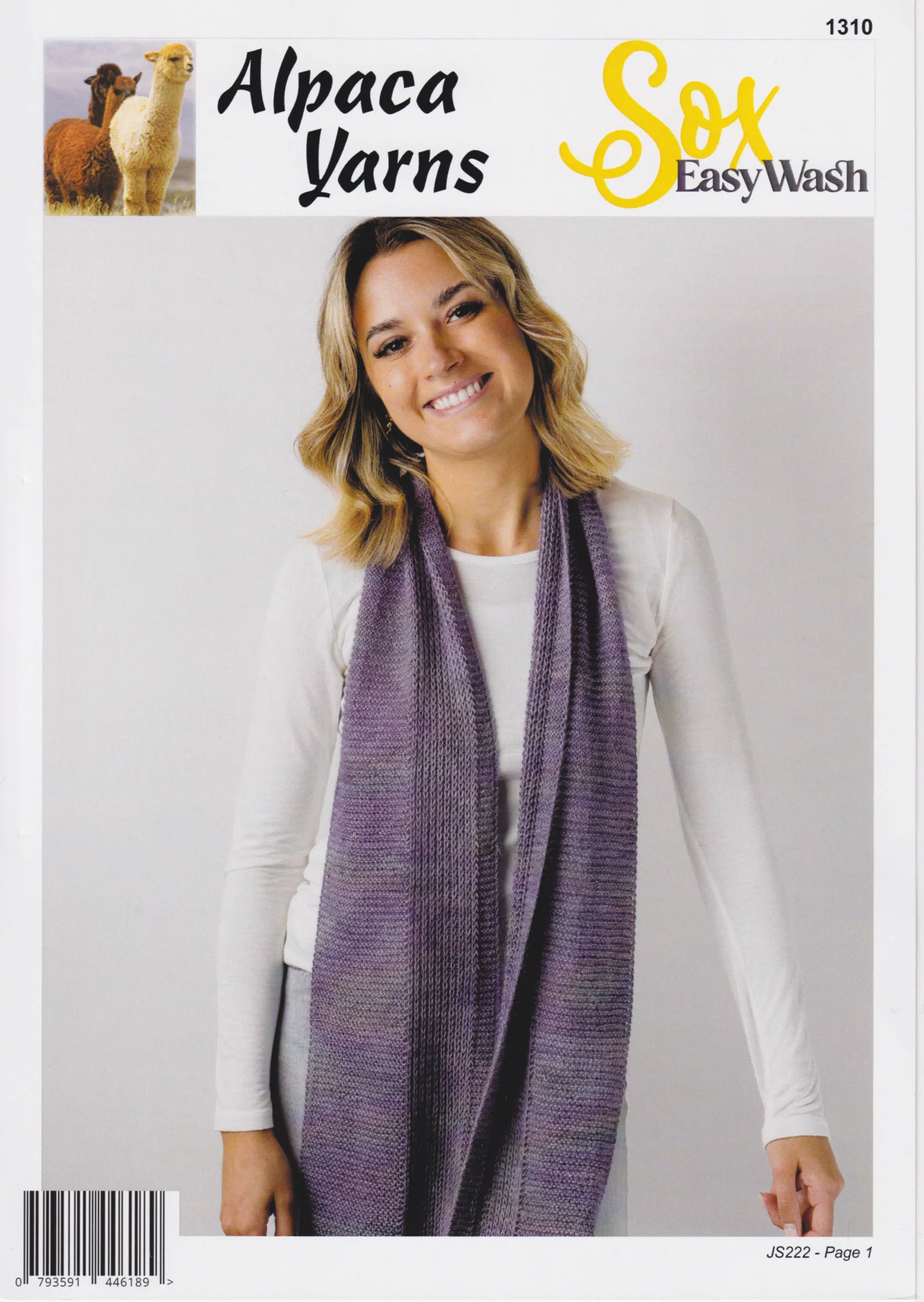 Ashford Yarn Pattern Sox 1310 Scarf
