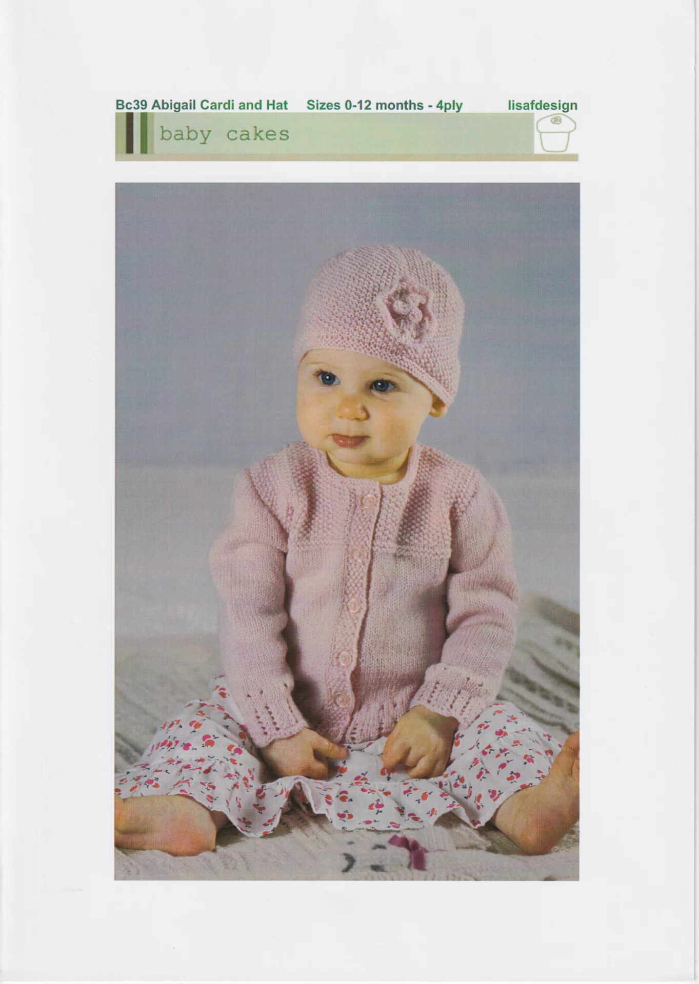 Baby Cakes 39 Abigail Cardi and Hat
