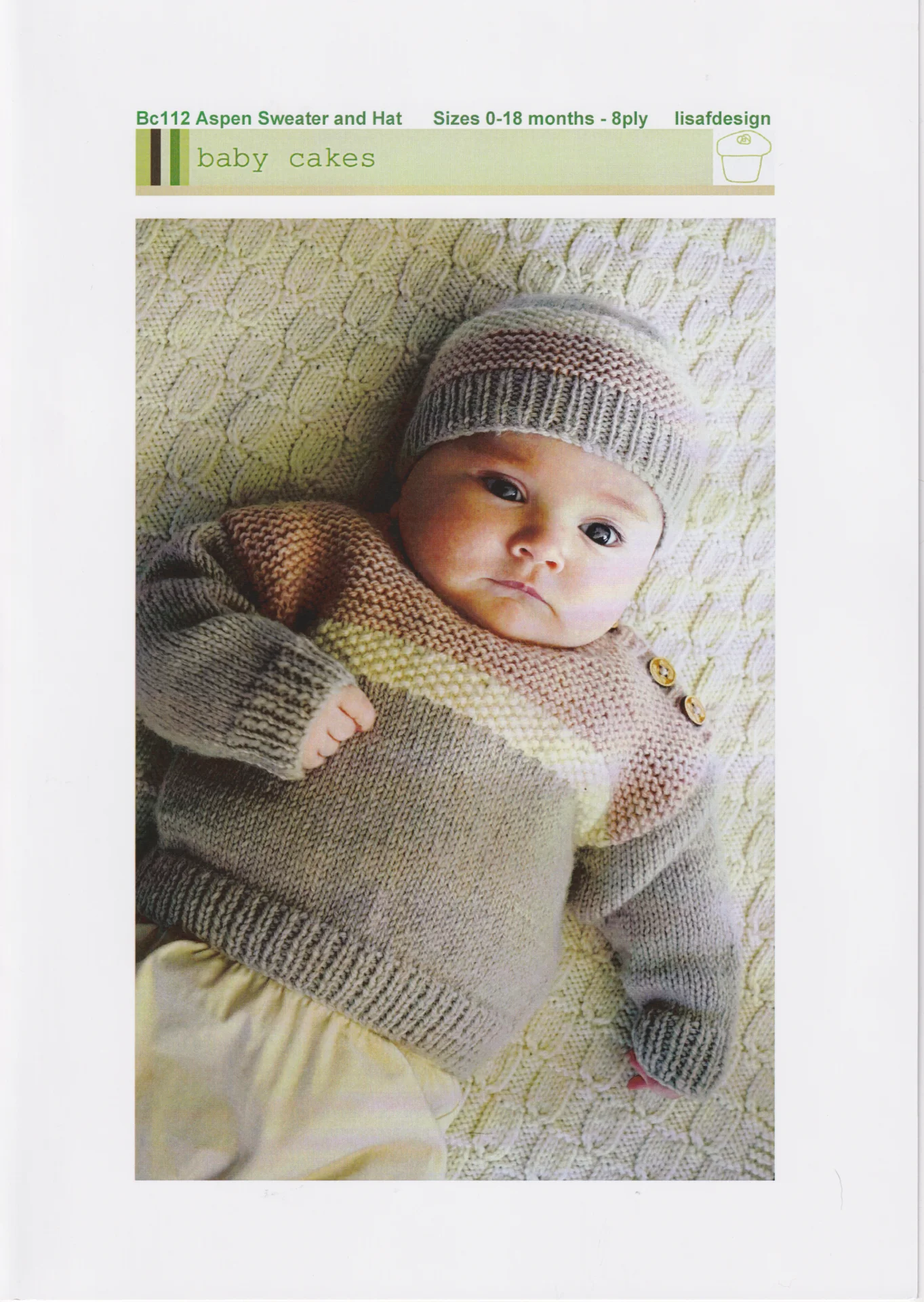 Baby Cakes Bc 112 Aspen Sweater and Hat