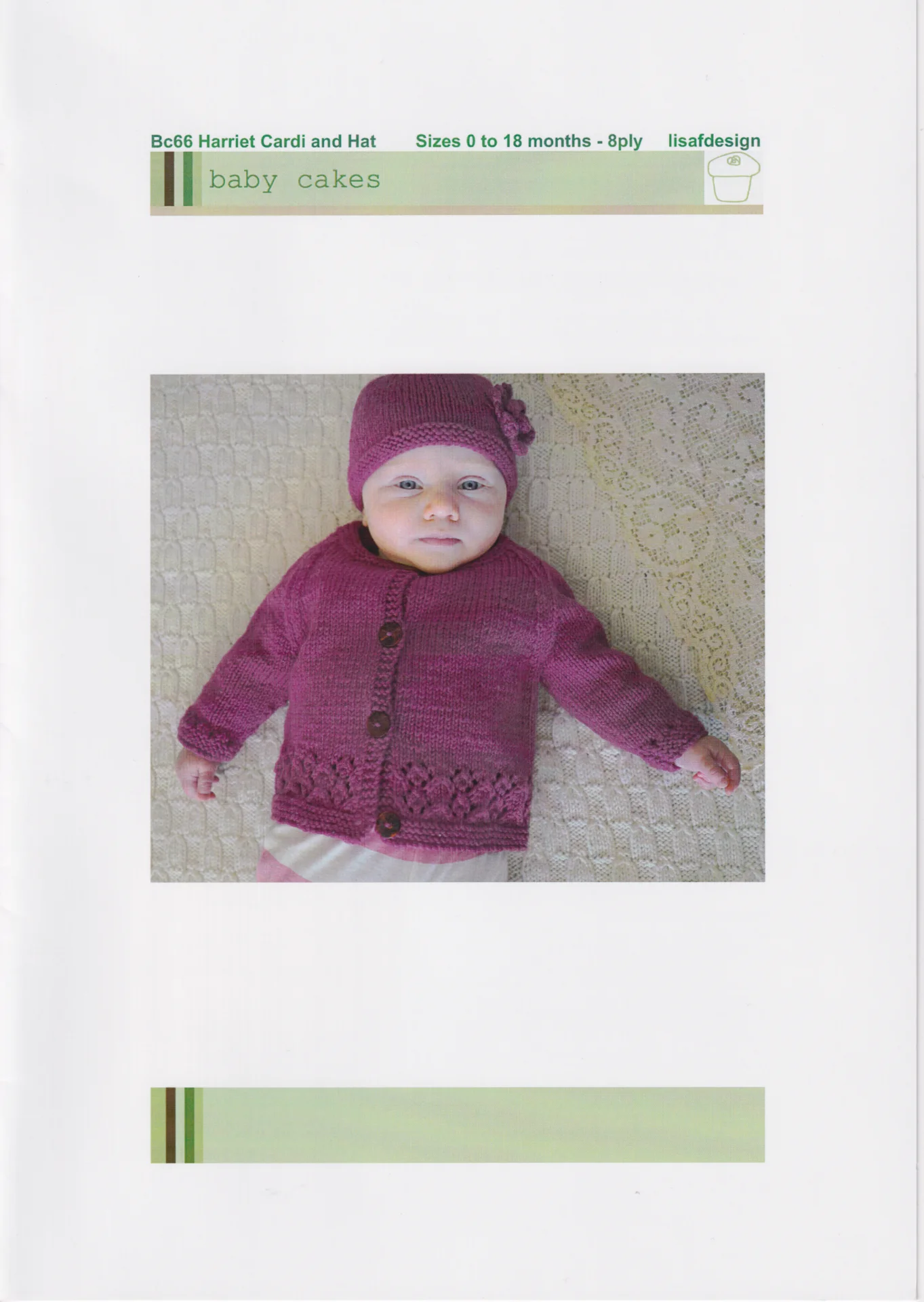 Baby Cakes Bc66 Harriet Cardi and Hat
