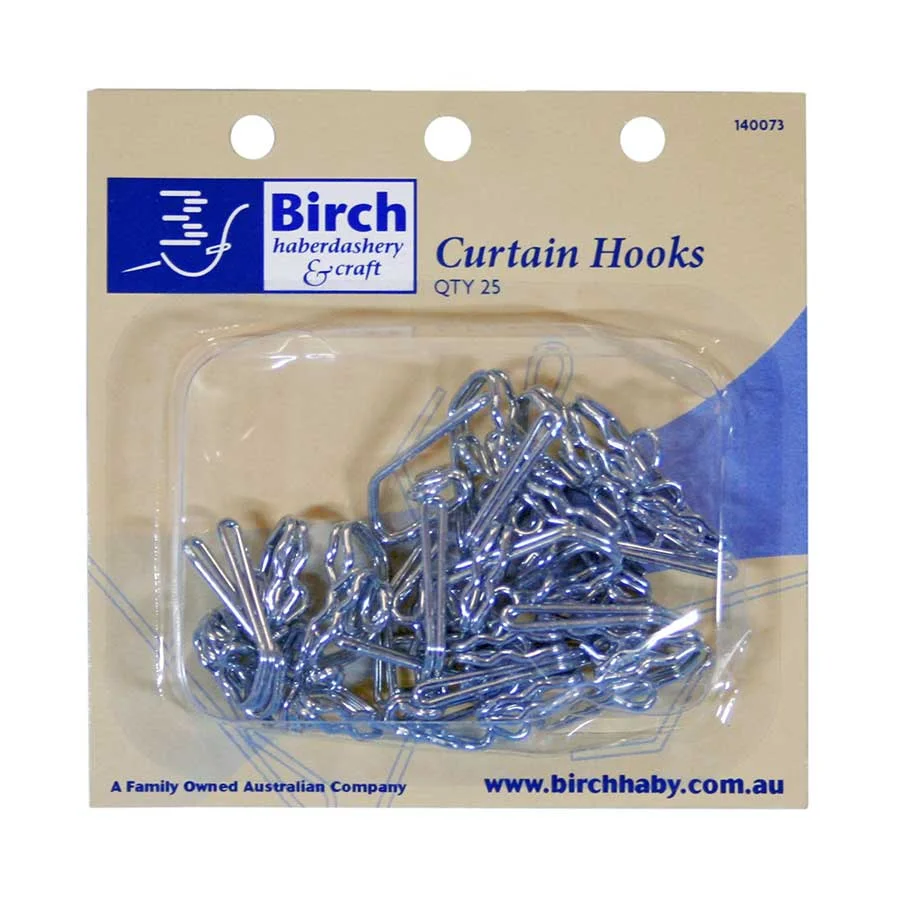 Birch Curtain Hooks 28mm CB09