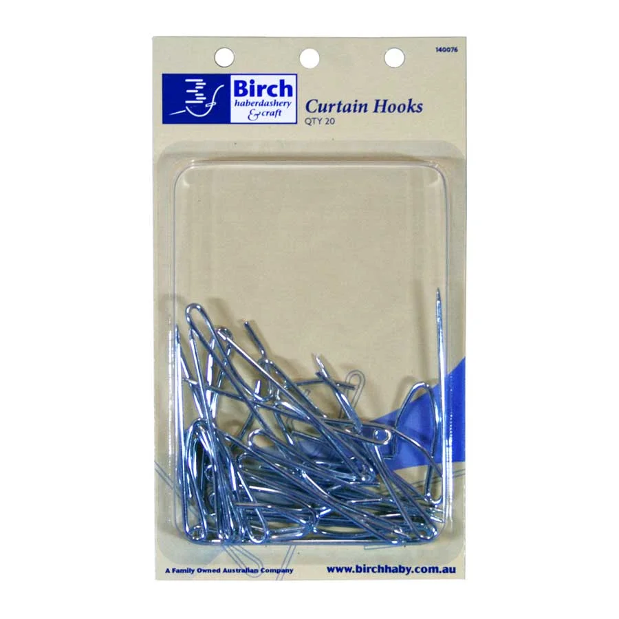 Birch Curtain Hooks 70mm CB16