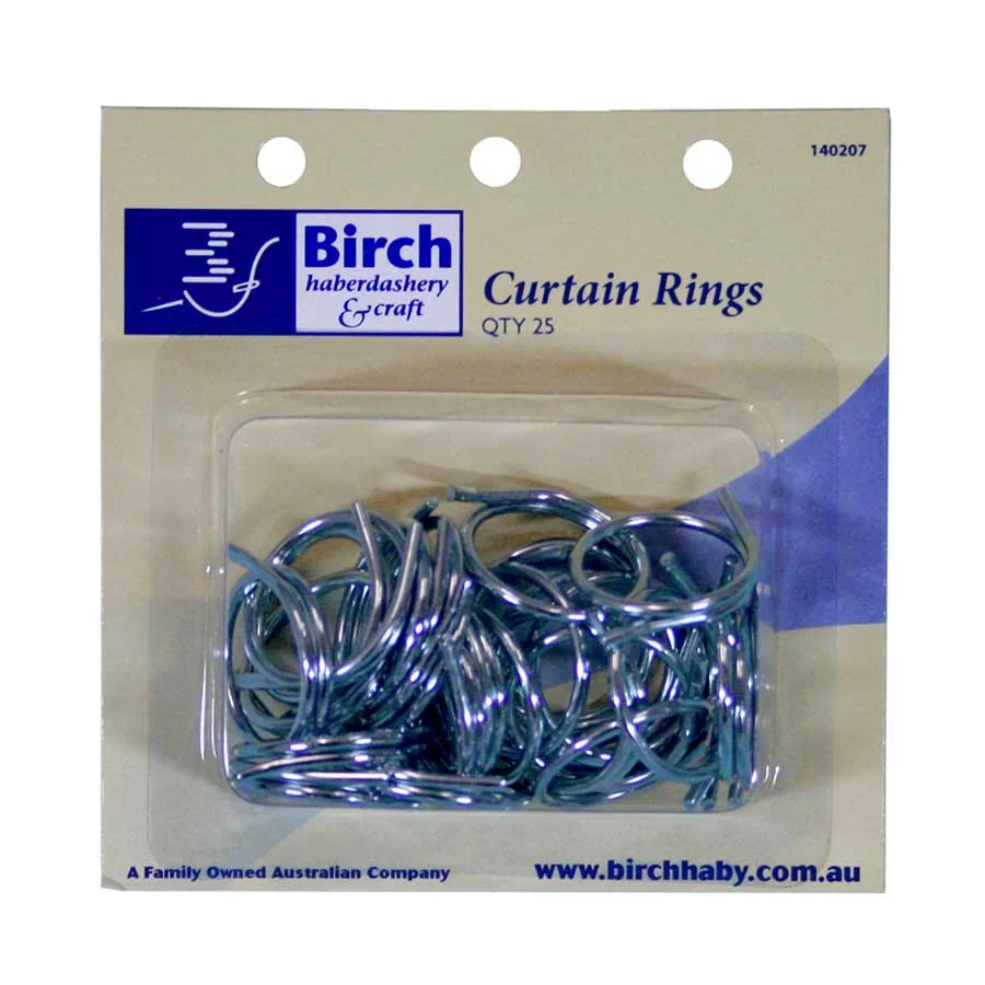 Birch Curtain Rings 25mm