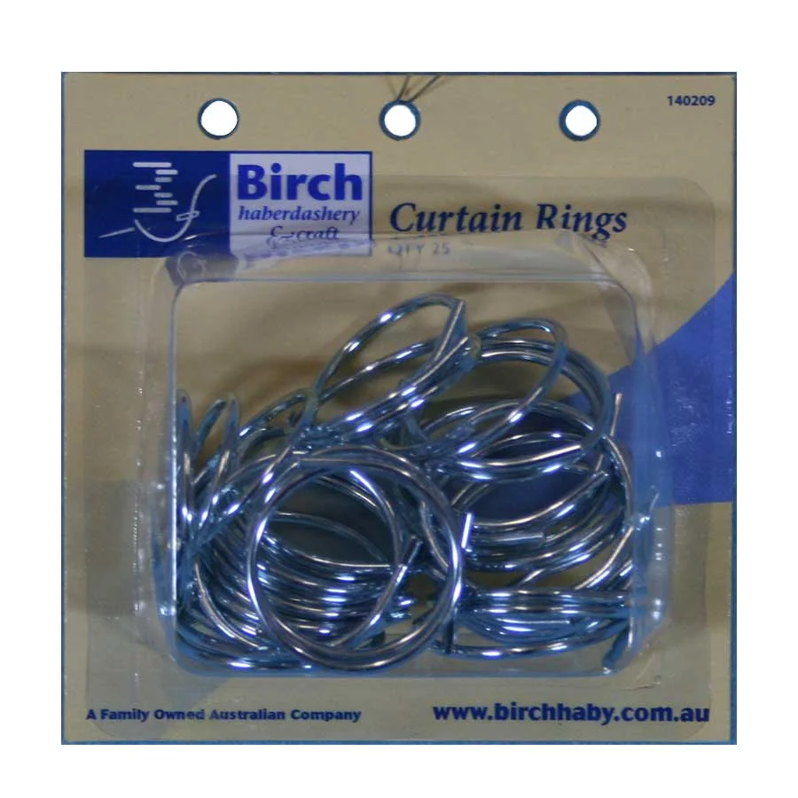 Birch Curtain Rings 32mm
