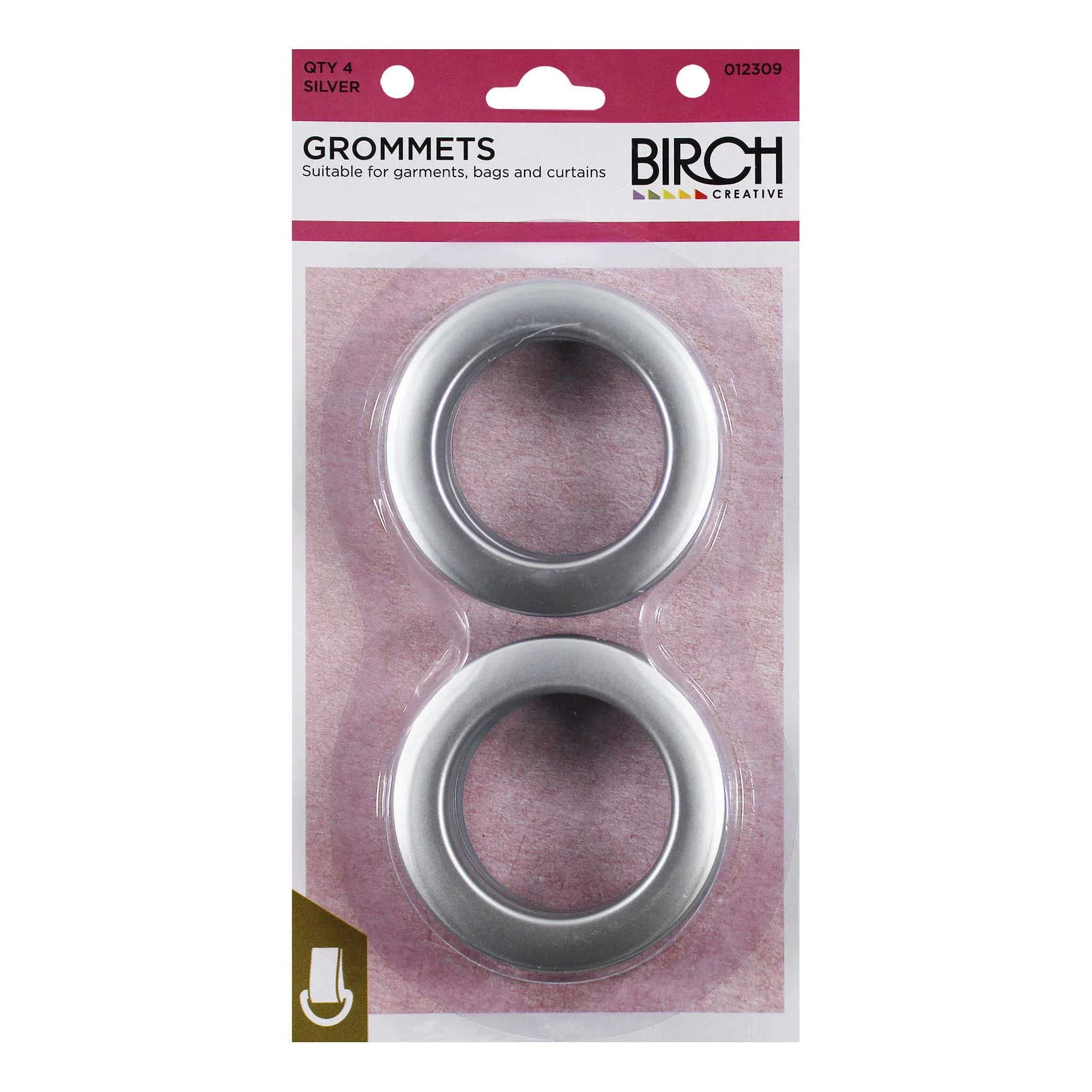 Birch Plastic Grommets Silver 012309