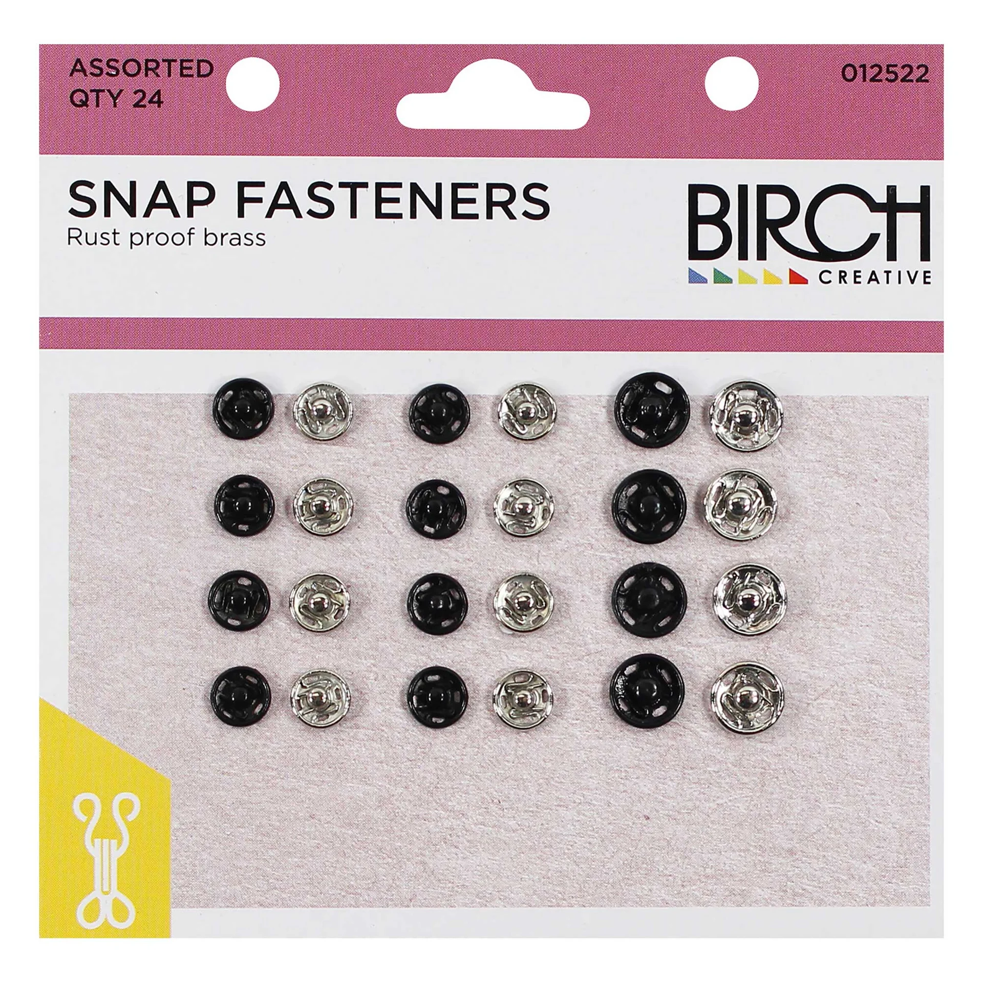 Birch Snap Fasteners Mixed