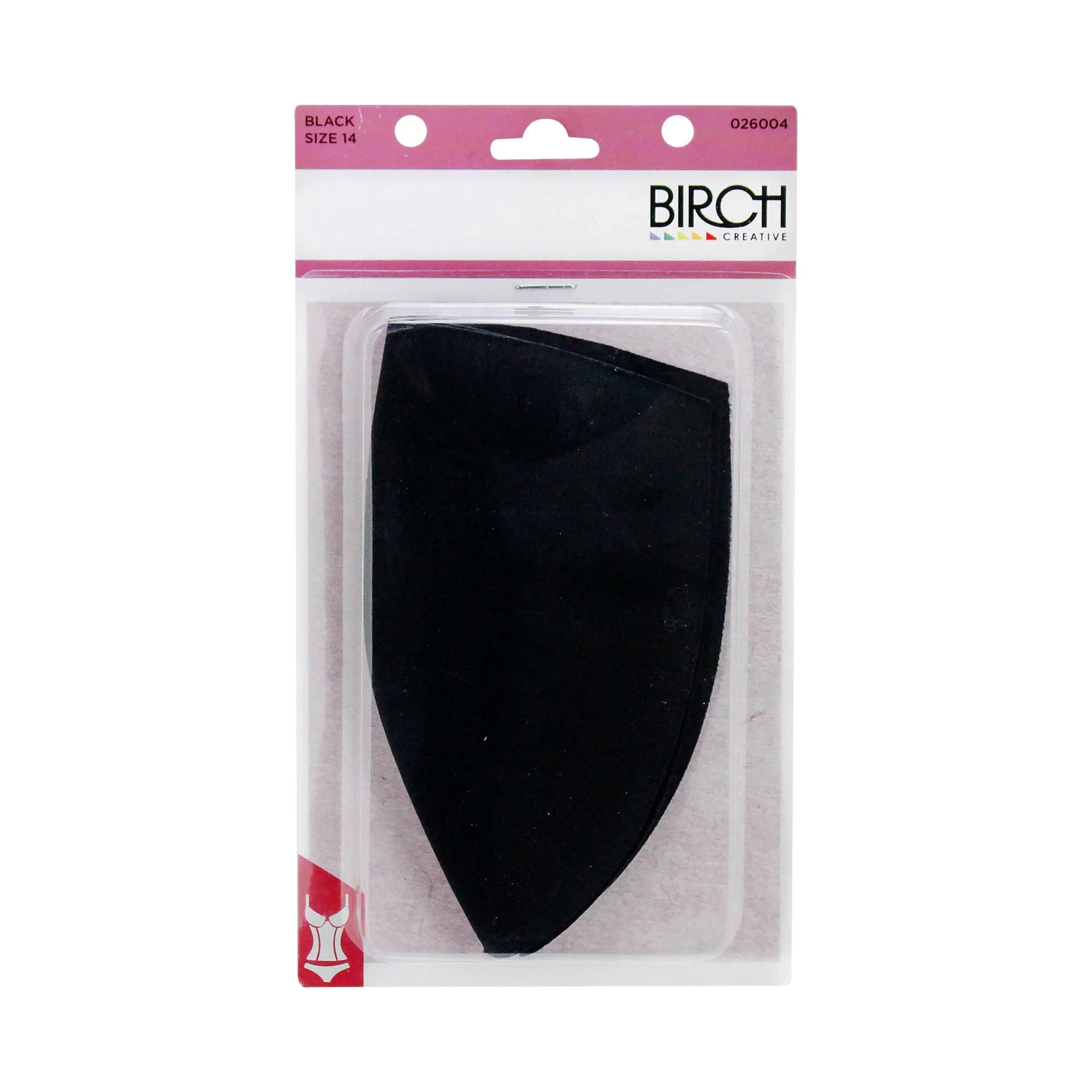 Bra Cups Moulded Size 14 Black