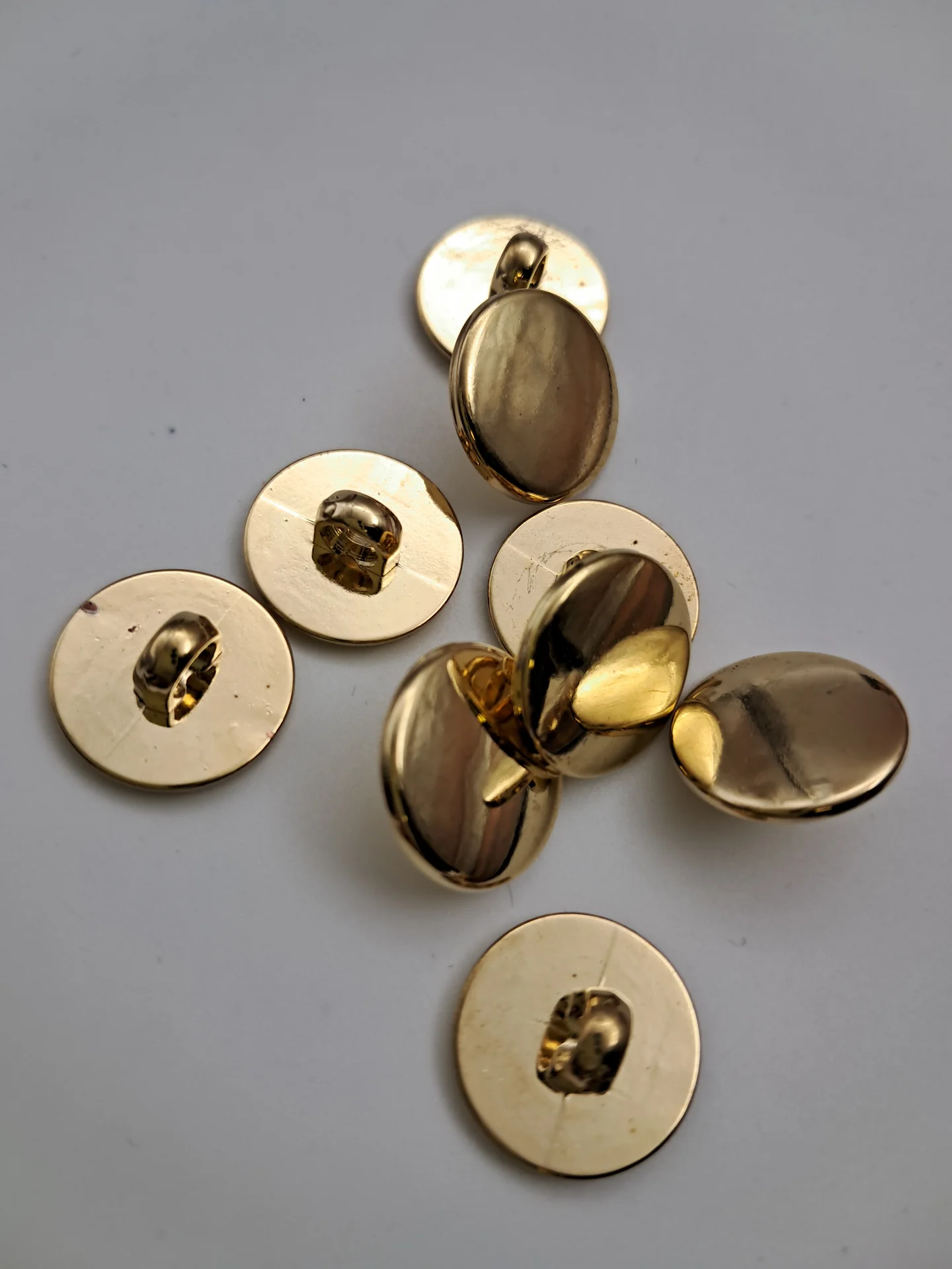 Button 14890 15mm Gold Shank