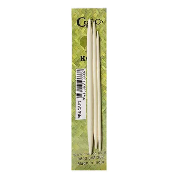 Cable Straight Knitting Needles Set of 3 Plastic