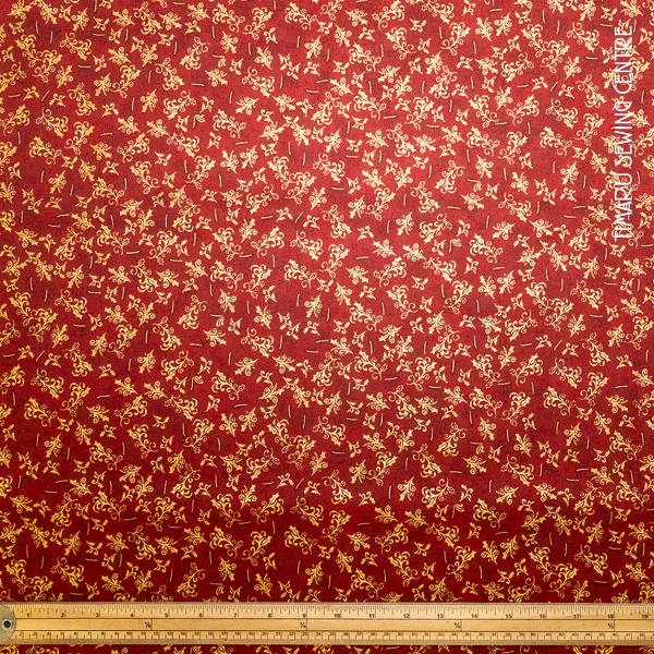 Christmas Holly Red Gold