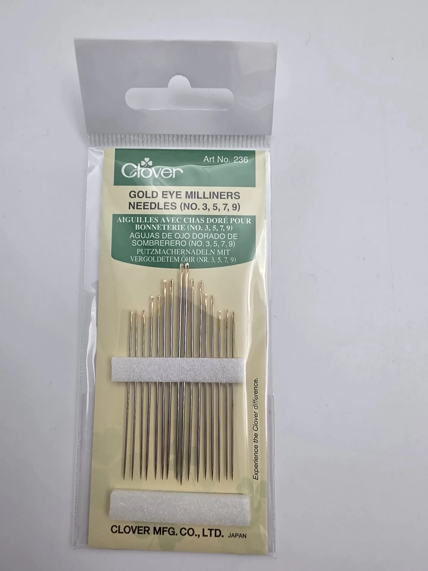 Clover Milliners Needles 3/ 9