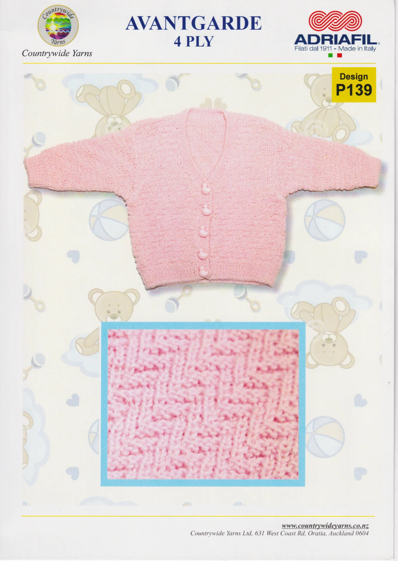 Countrywide Pattern P139 4 Ply Cardigan
