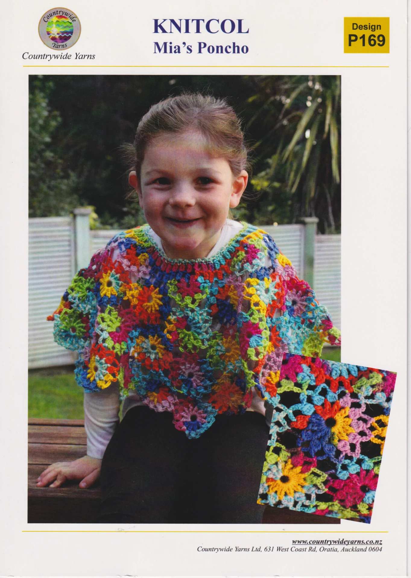 Countrywide Pattern P169 Knit Colour Poncho