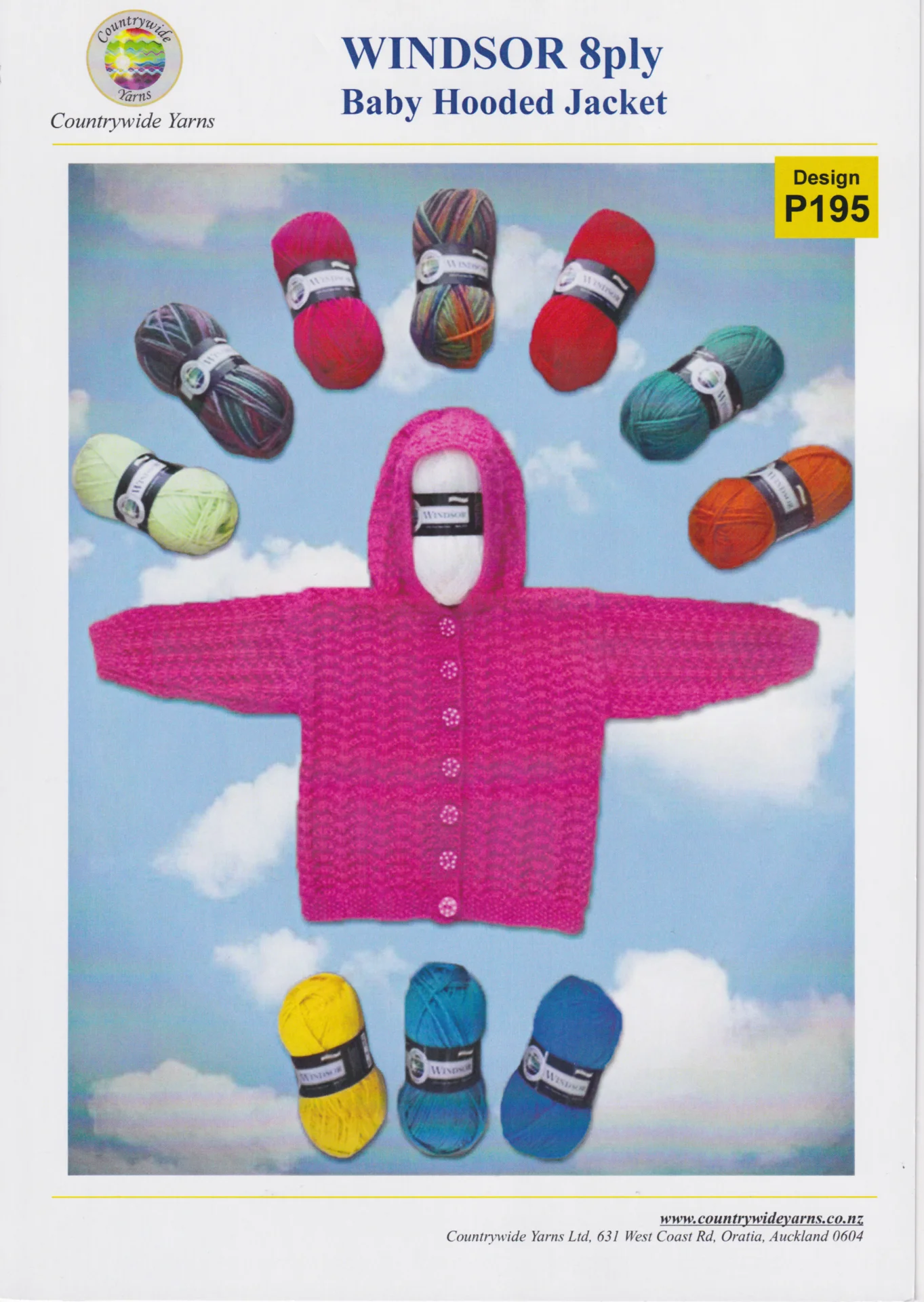 Countrywide Pattern P195 8 Ply Baby Jacket