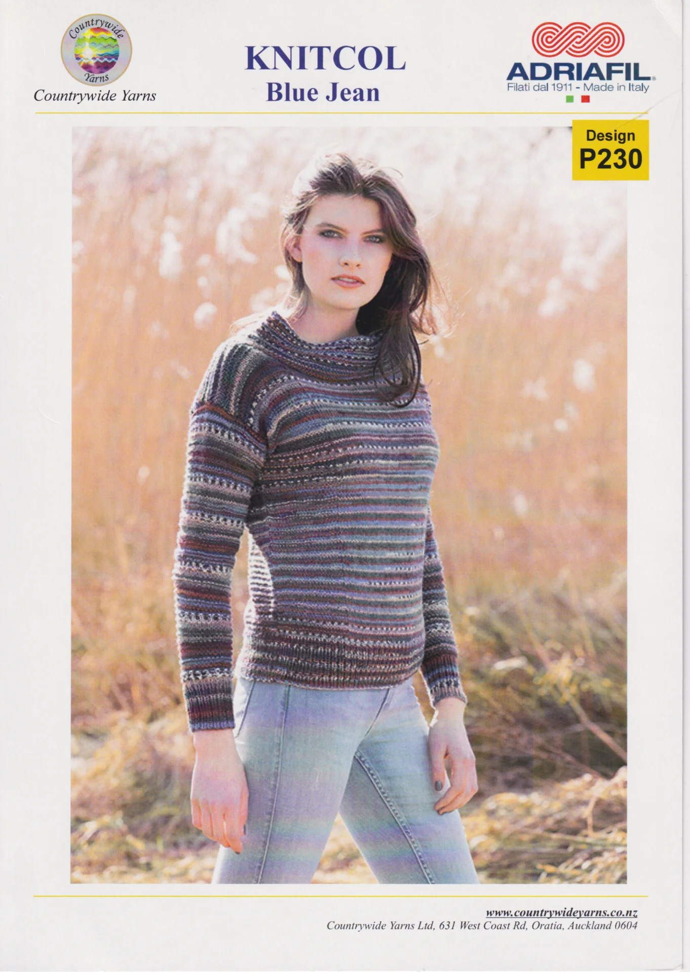 Countrywide Pattern P230 Knitcol Blue Jean Jumper