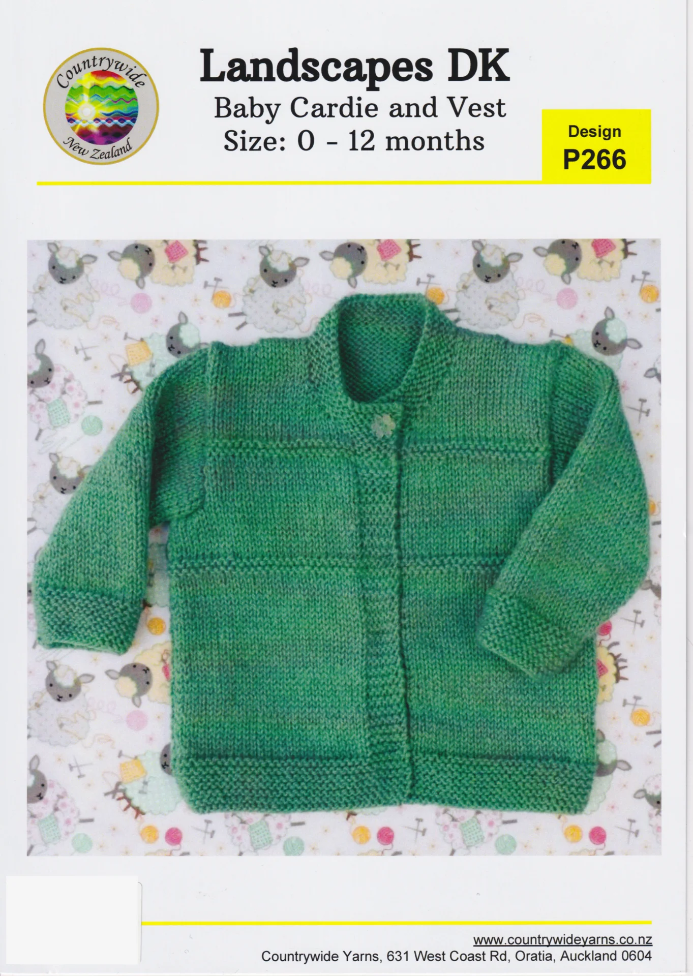 Countrywide Pattern P266 8 Ply Baby Cardie and Vest