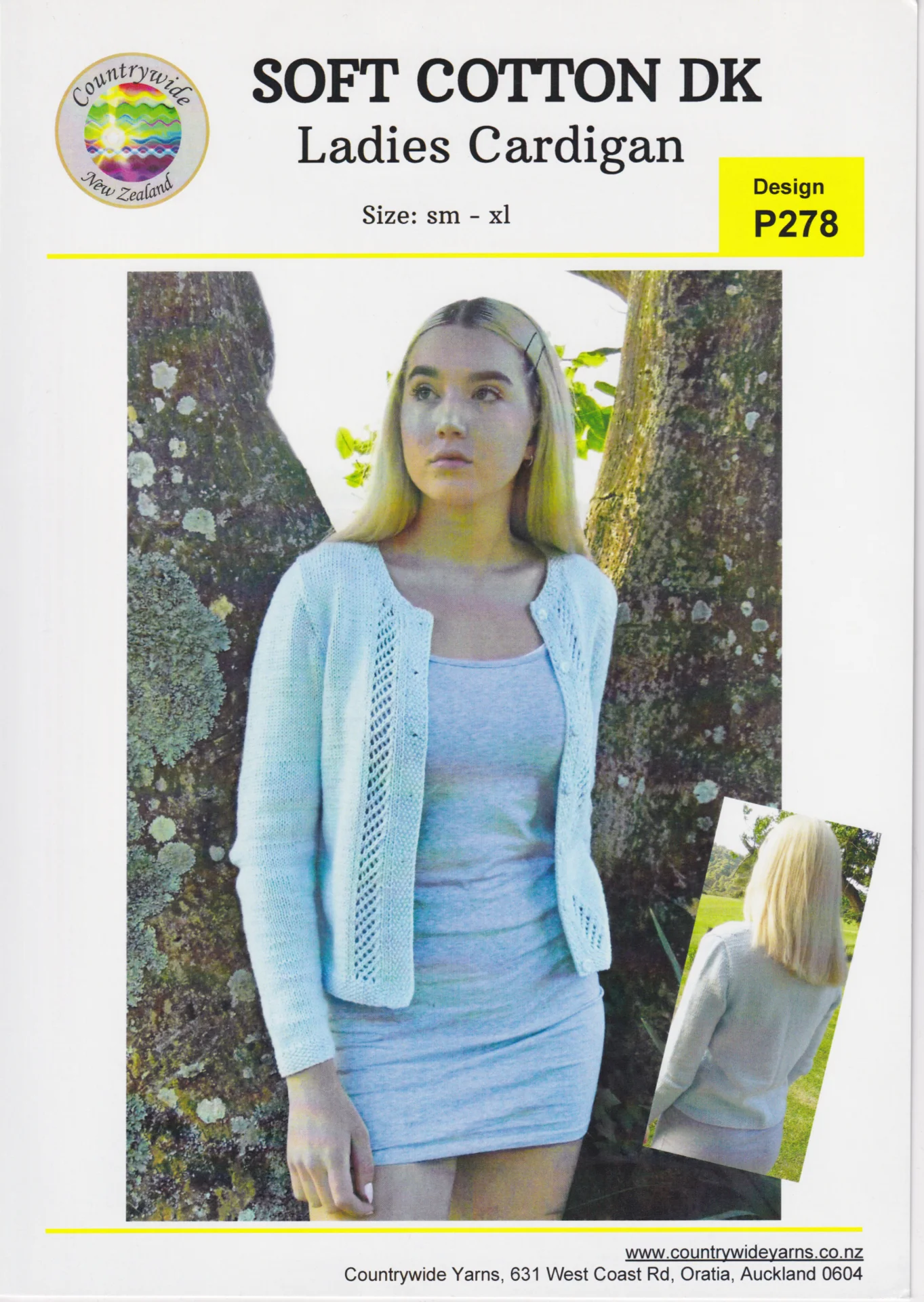 Countrywide Pattern P278 8 Ply Lace Edge Cardigan