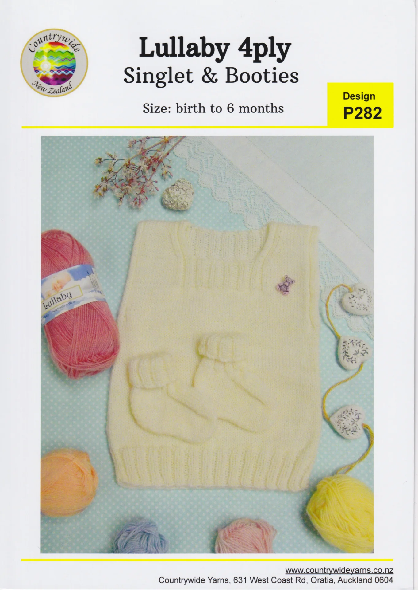 Countrywide Pattern P282 4 Ply Singlet and Booties