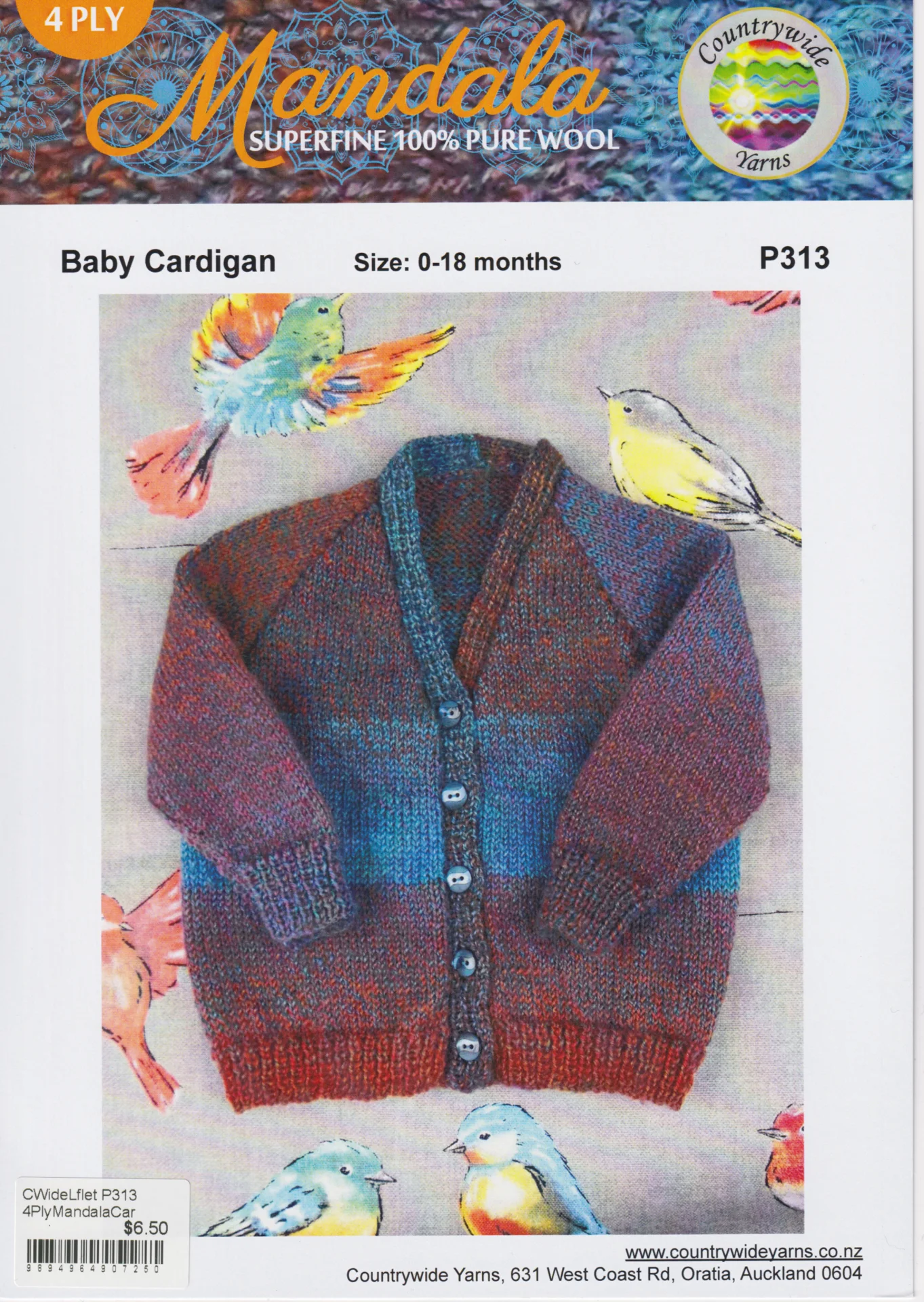 Countrywide Pattern P313 4 Ply Mandala Cardigan