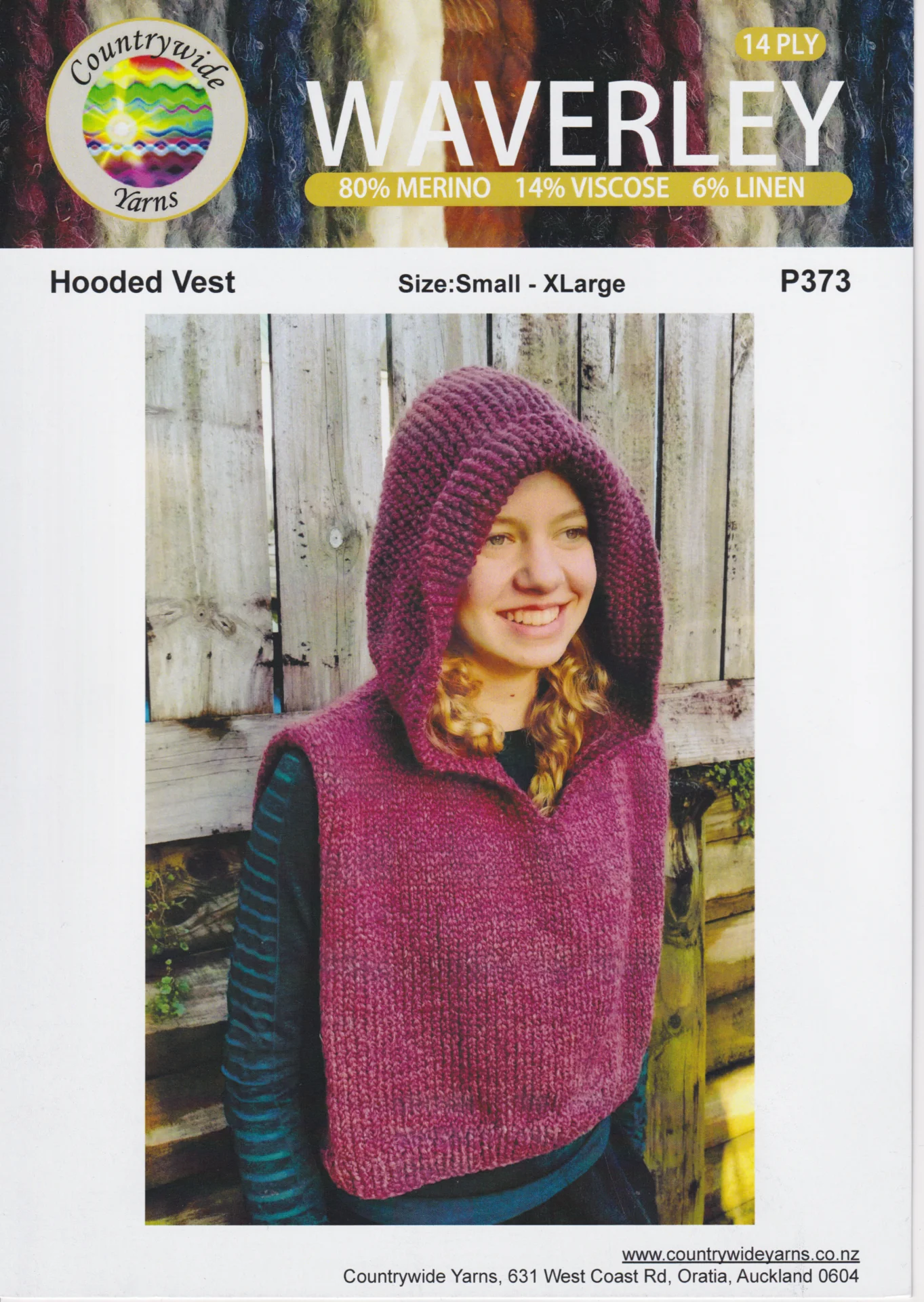 Countrywide Pattern P373 Waverley Hood Vest