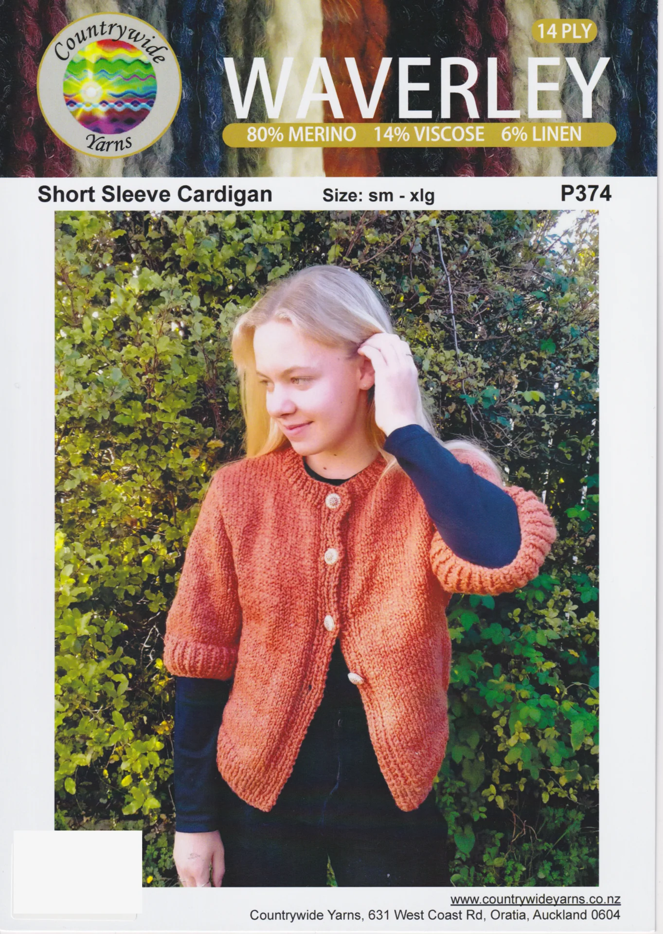 Countrywide Pattern P374 Waverley Cardi 14 Ply
