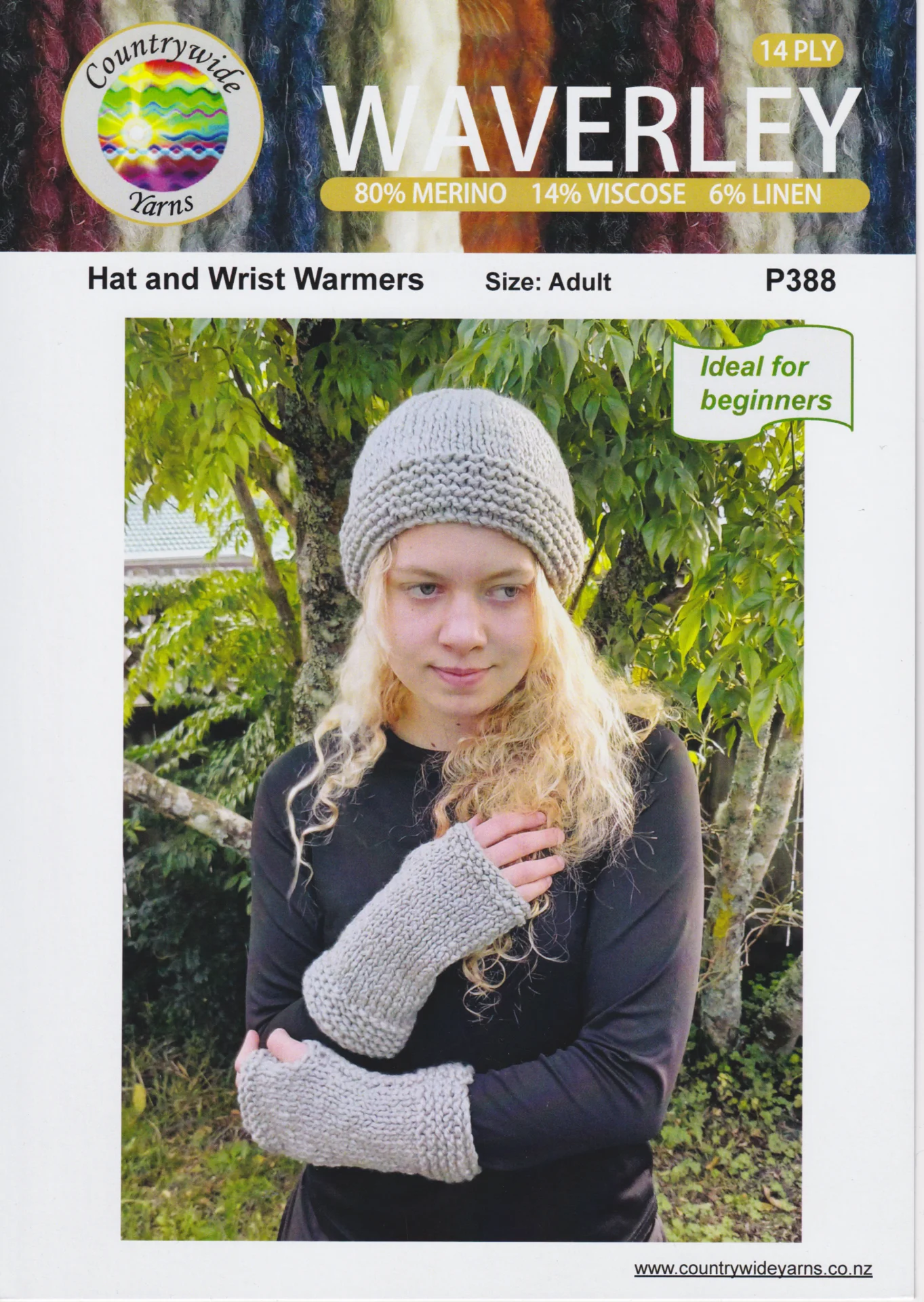 Countrywide Pattern P388 14 Ply Hat and Wrist Warmers
