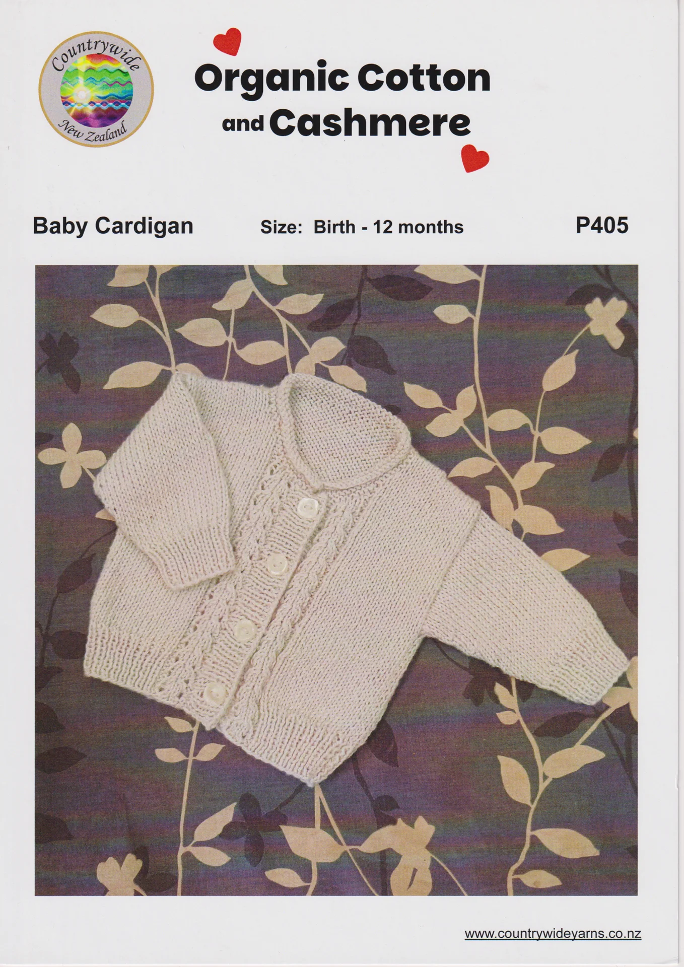 Countrywide Pattern P405 Organic Cotton and Cashmere Cardigan
